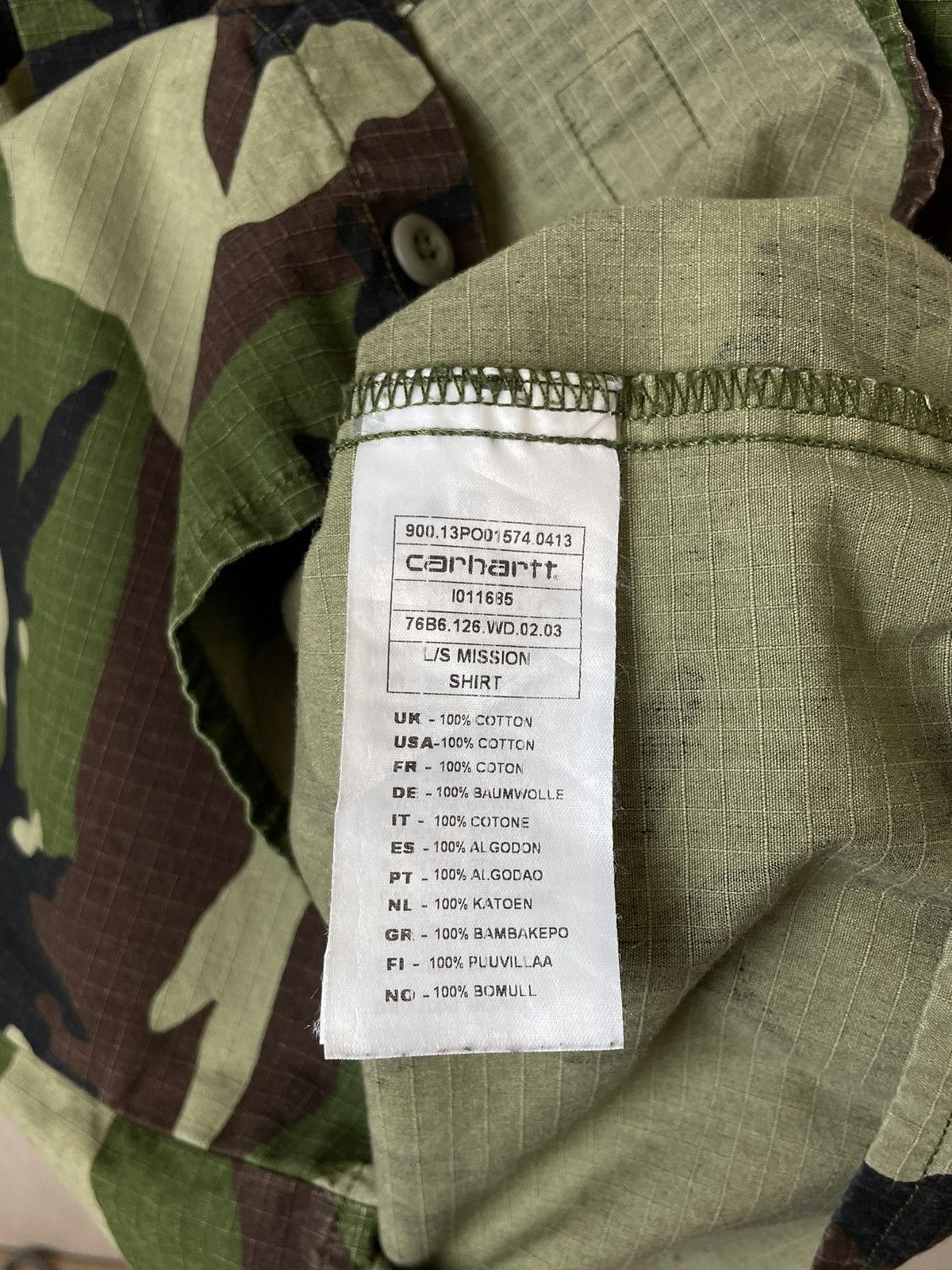 Carhartt Wip Carhartt Wip Mission Camo Shirt Size US S / EU 44-46 / 1 - 7 Thumbnail