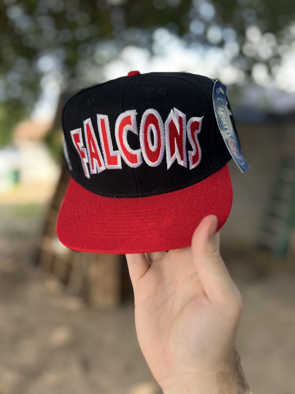 Vintage NFL Atlanta Falcons Bubble Blockhead SnapBack Hat