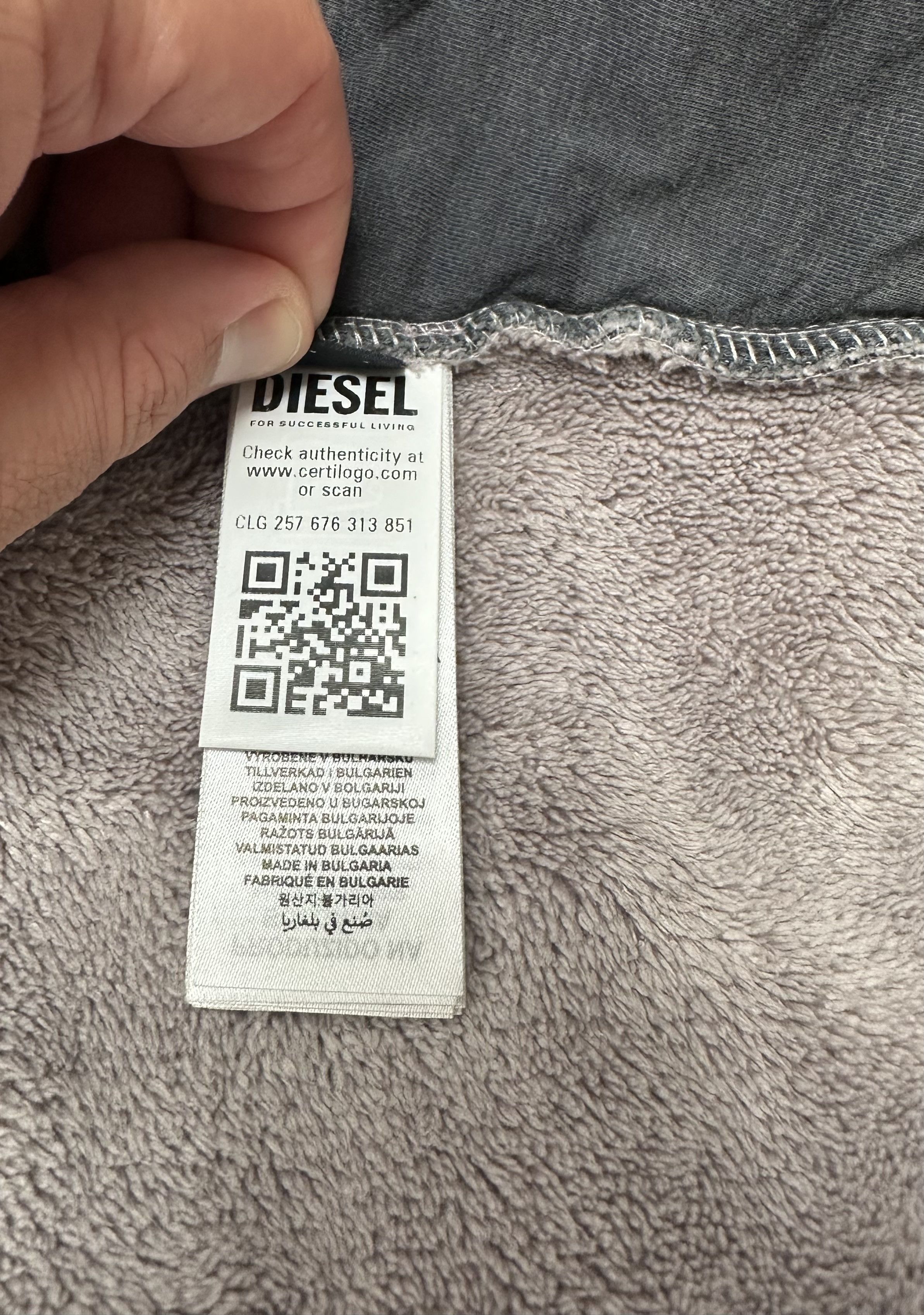 Diesel Grey Sweatshirt Jacket Size US L / EU 52-54 / 3 - 9 Thumbnail