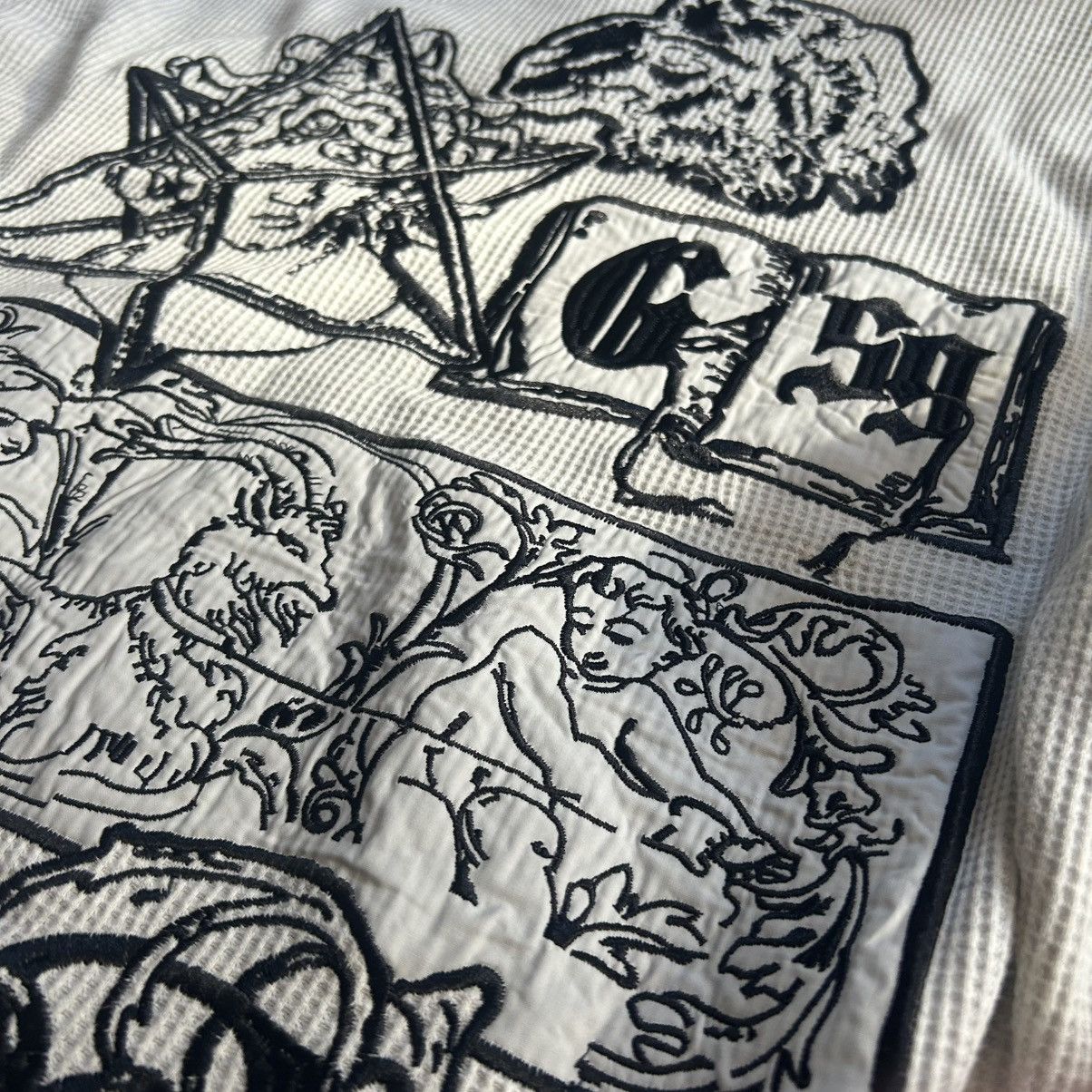 G59 Records 2023 $uicideboy$ OCCULT ESOTERiC OATMEAL MÉLANGE HENLEY Size US XL / EU 56 / 4 - 5 Thumbnail