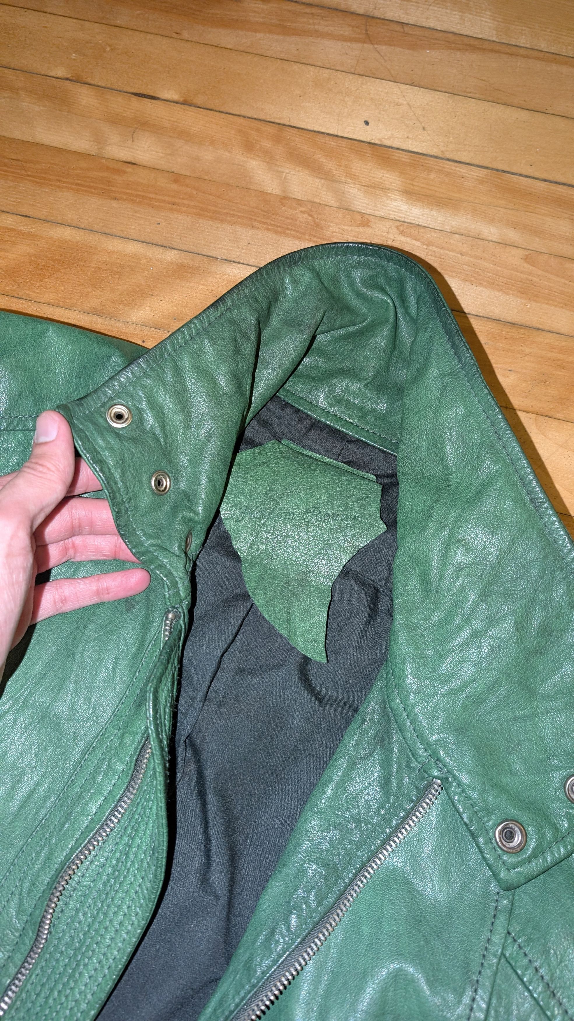 Other Harlem Rounge Japan Bison Green Leather Jacket SUPER RARE Size US M / EU 48-50 / 2 - 6 Thumbnail