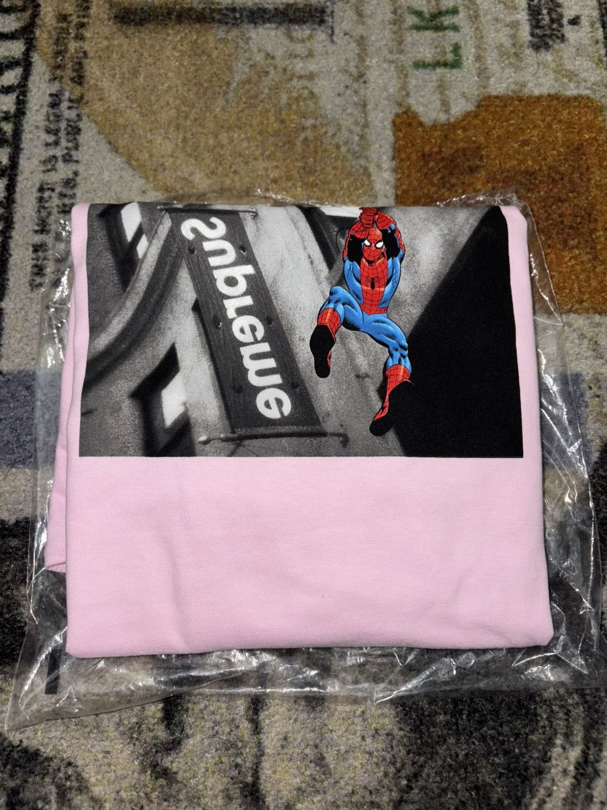 Supreme Supreme Spider-Man Tee Pink | Grailed