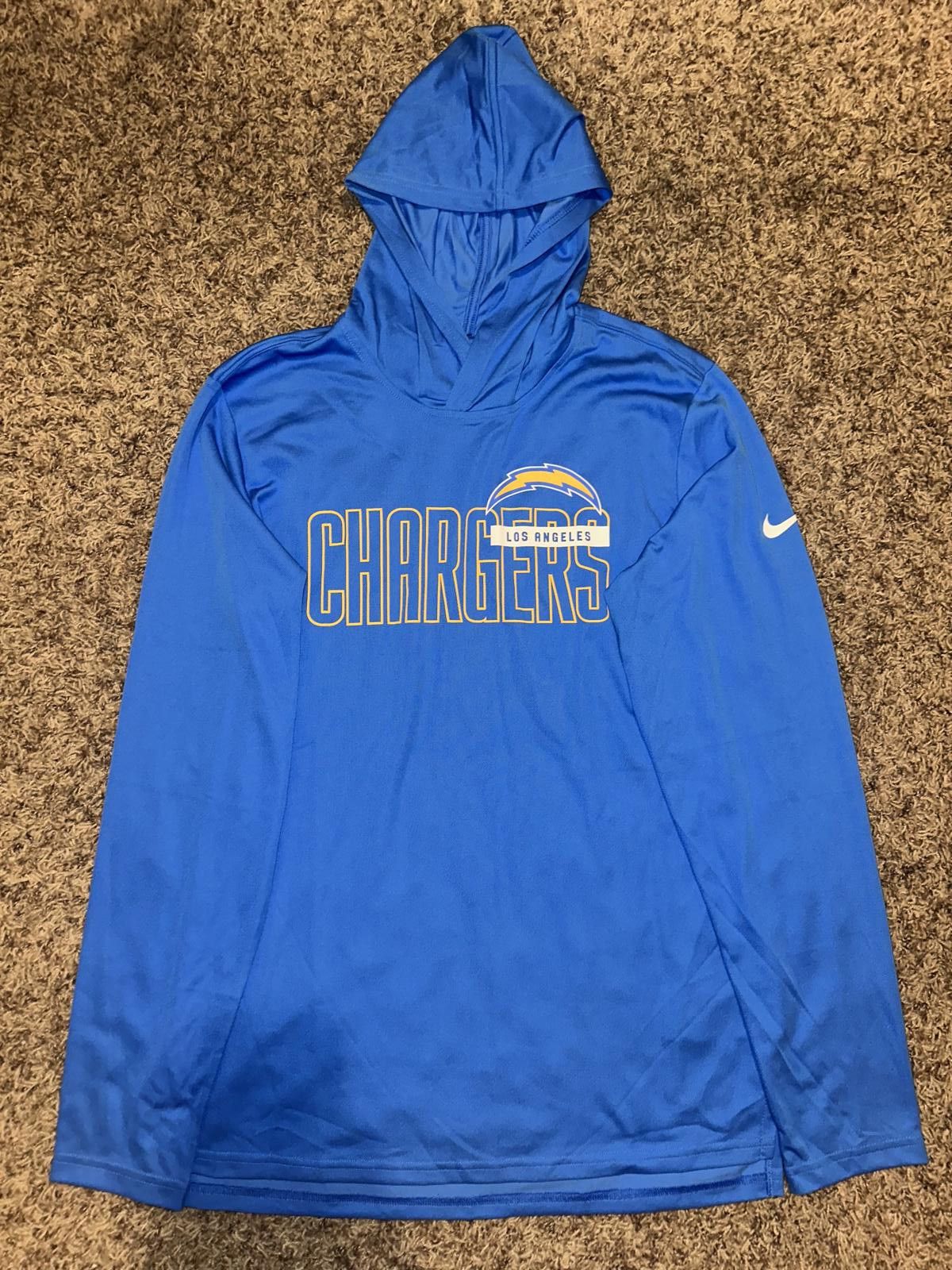Nike Nike Men’s Los AnglesChargers Lightweight Performance Hooded Long Sleeve T-Shirt Size US M / EU 48-50 / 2 - 1 Thumbnail