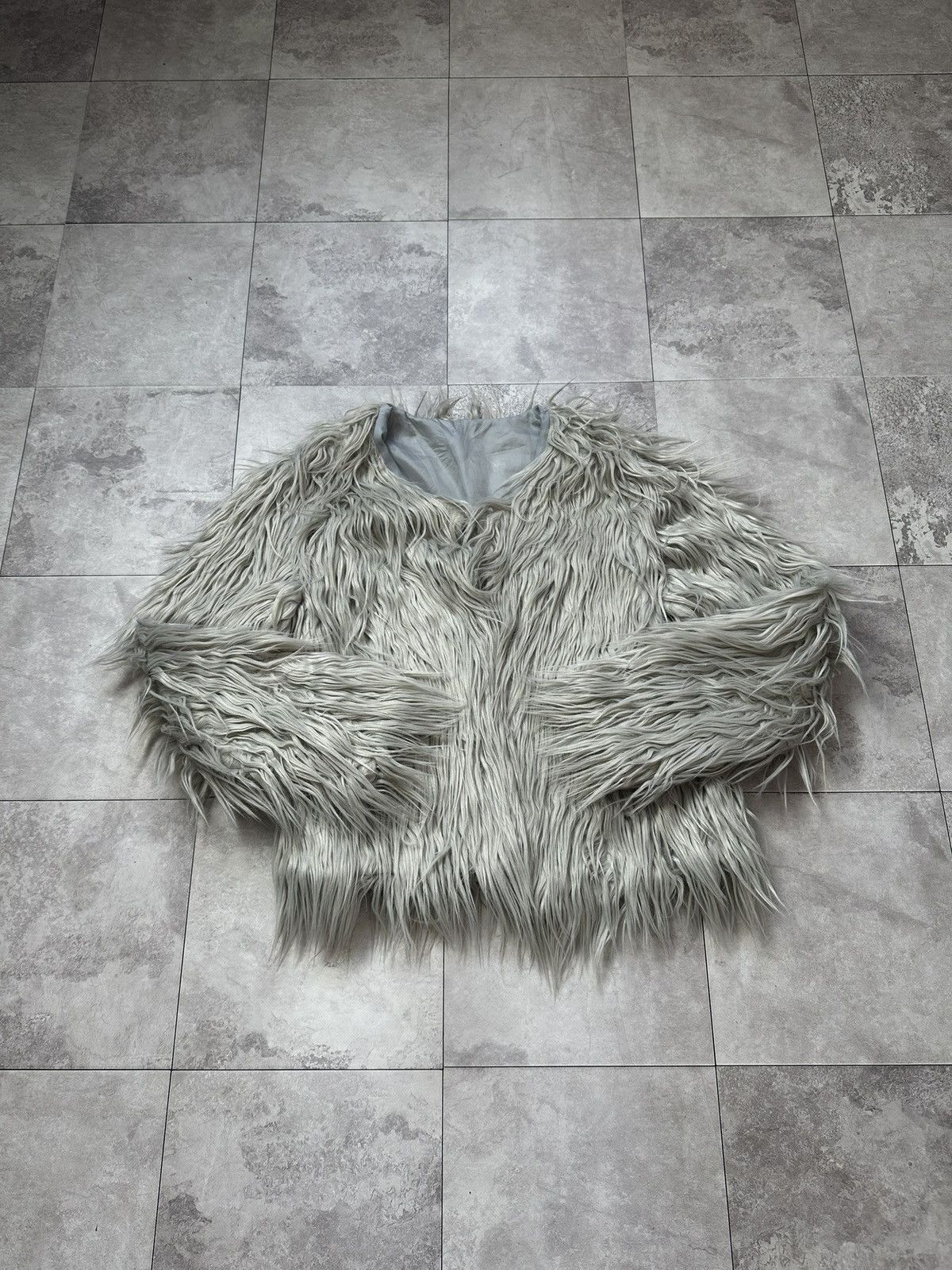 If Six Was Nine Opium Fuzzy Cropped Knit Cardigan Rick Owens Vibe Y2K Jacket Size M / US 6-8 / IT 42-44 - 4 Thumbnail