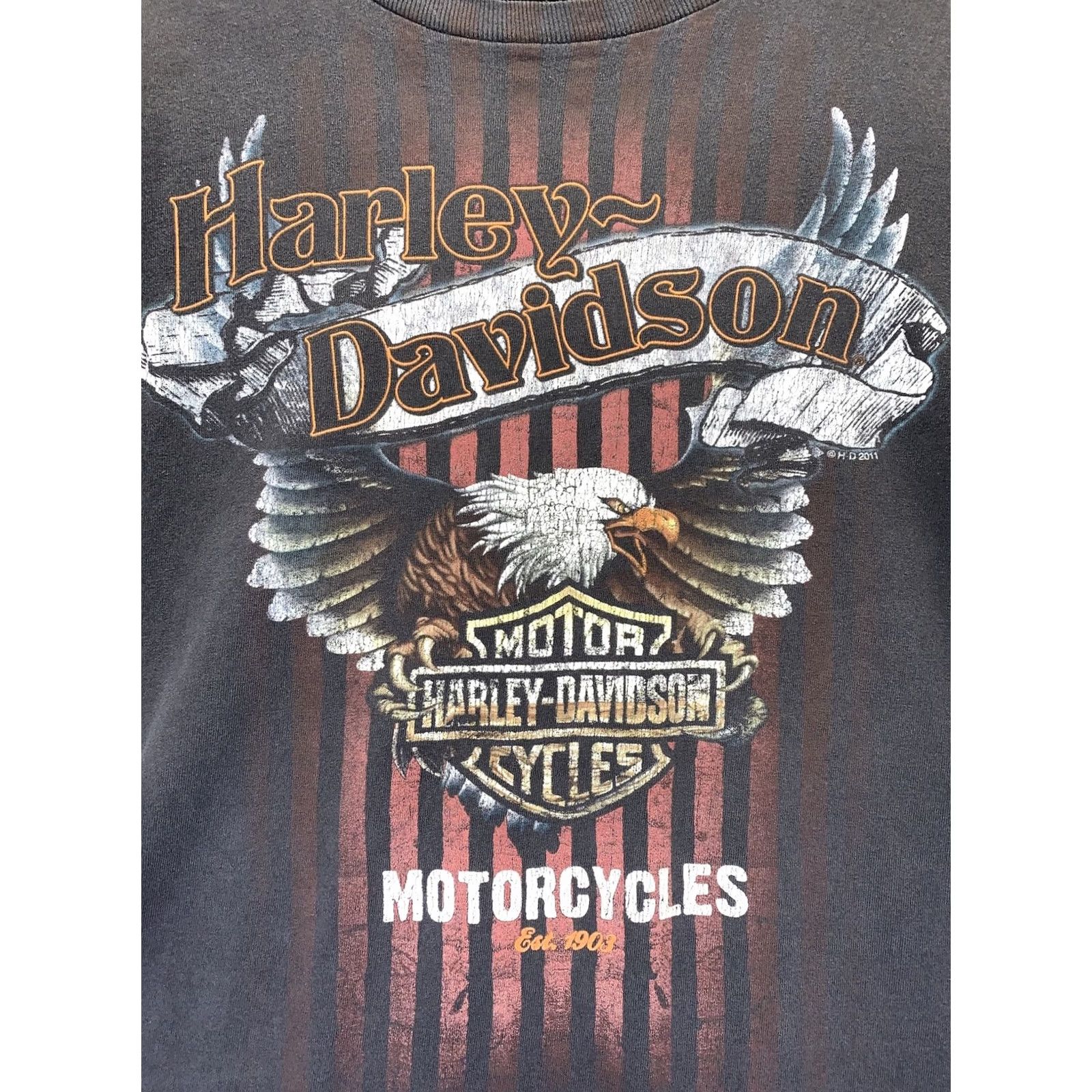 Harley Davidson VINTAGE Harley-Davidson 3D Art Distressed Eagle Graphic T Shirt Mens Sz 3XL-Detroit Black Cotton Logo Print Shirt Mens 3XL Size US XXL / EU 58 / 5 - 2 Thumbnail