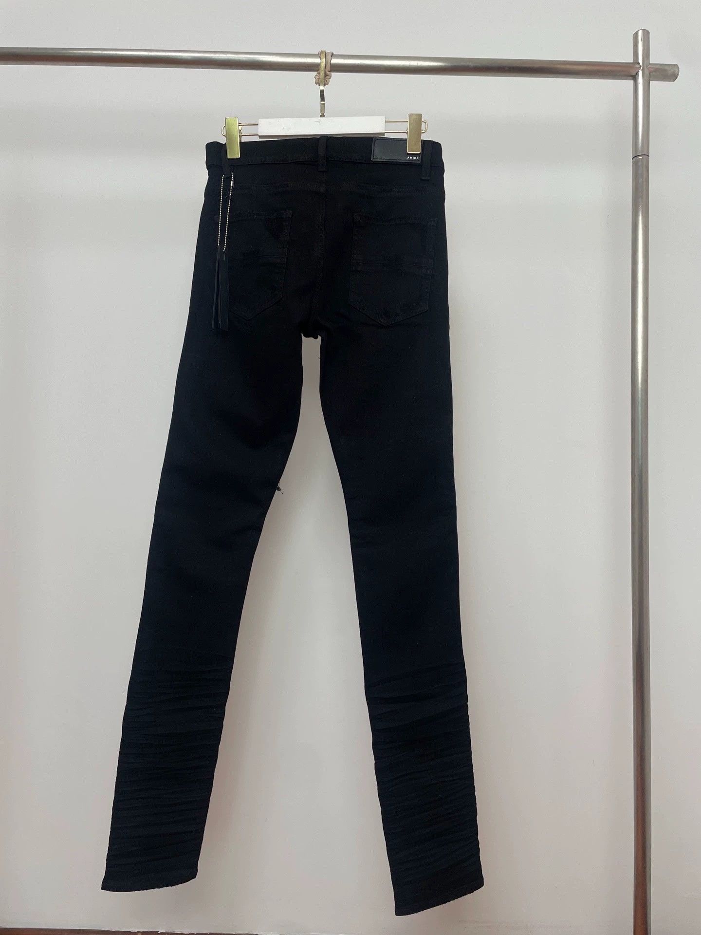 Amiri Amiri Black Leather-Paneled Jeans 30 Size US 30 / EU 46 - 2 Thumbnail