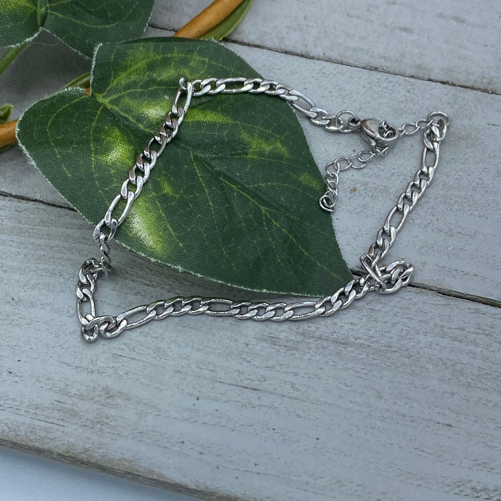 Other Stainless Steel 4 mm Figaro Anklet Size ONE SIZE - 2 Thumbnail