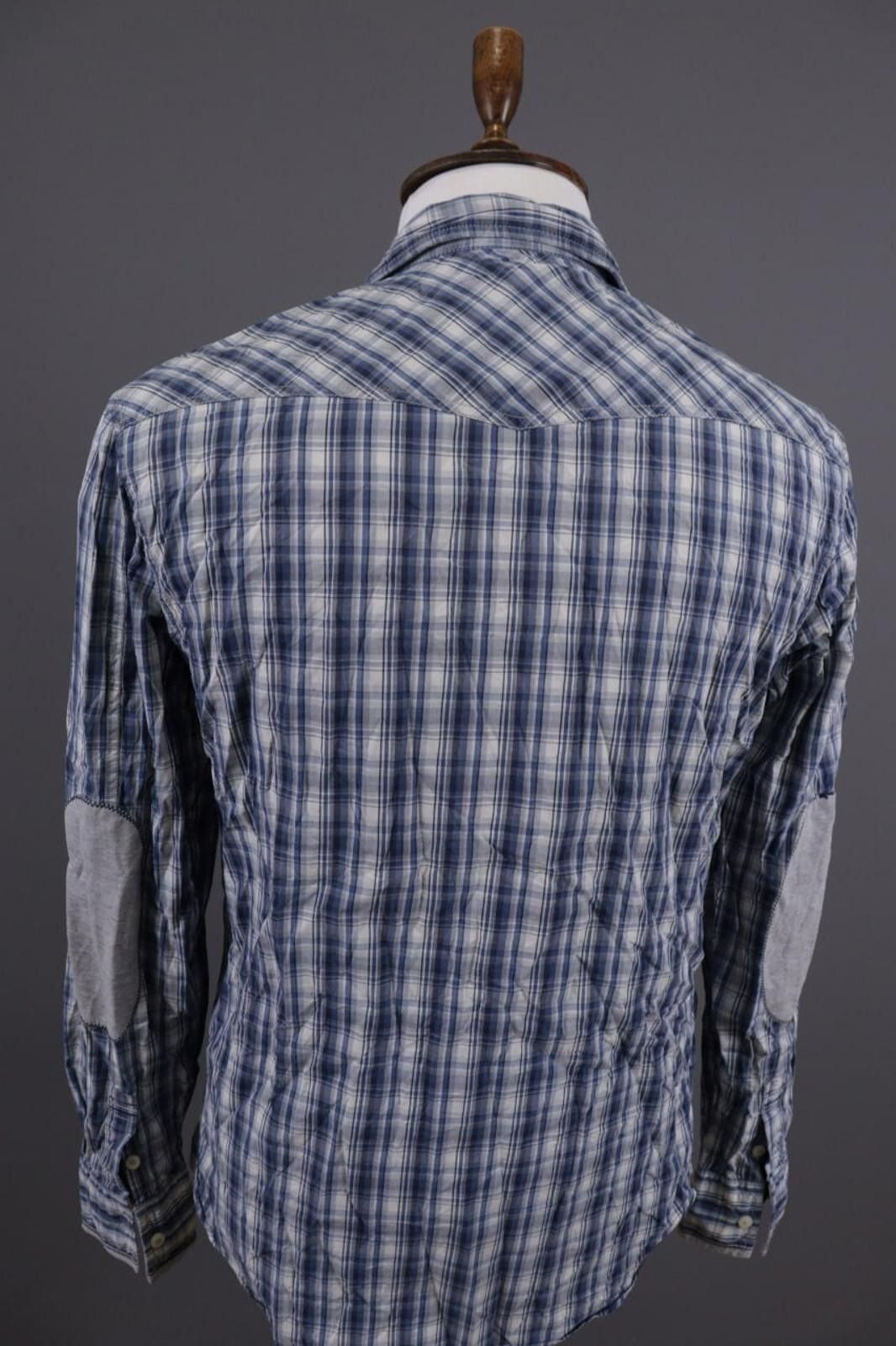 Napapijri Napapijri Geographic Blue Check Button Down Shirt Size L Size US L / EU 52-54 / 3 - 11 Thumbnail