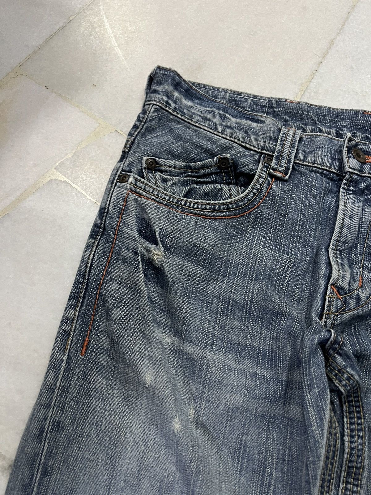 Edwin × If Six Was Nine × Japanese Brand 💥Flare💥Vintage Edwin Backle Back Faded Washed Jeans Size US 28 / EU 44 - 6 Thumbnail
