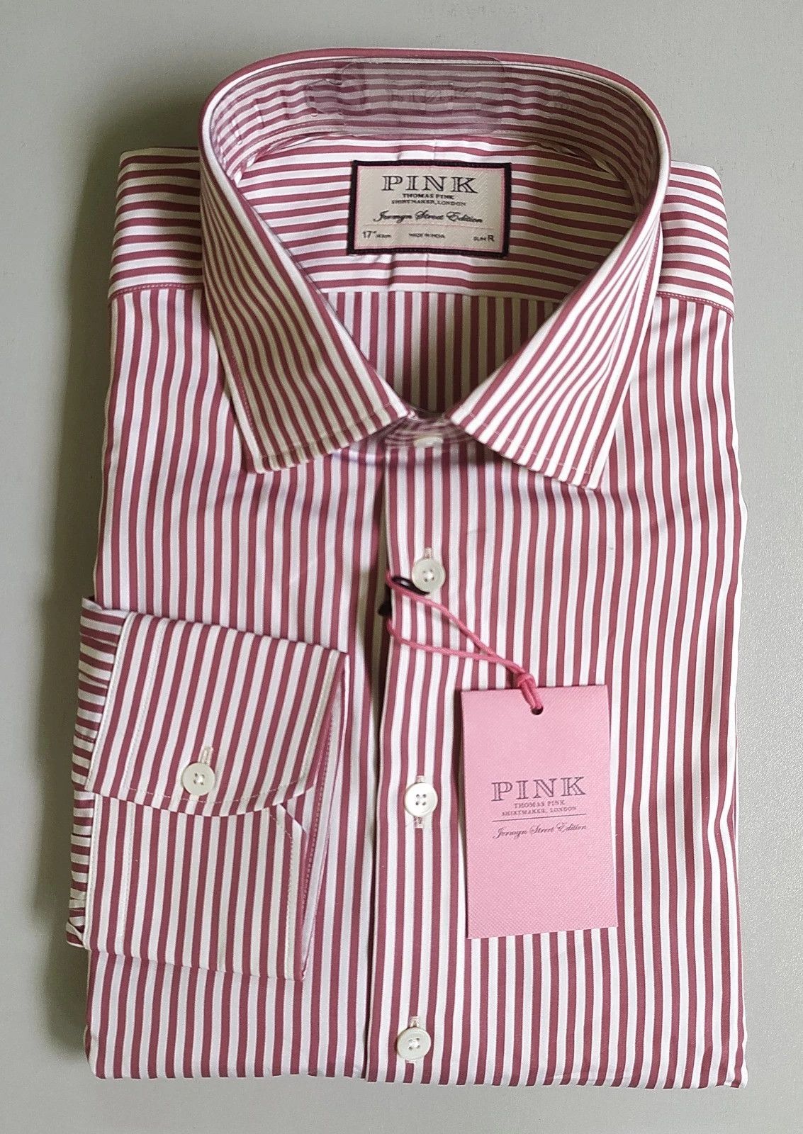 Thomas Pink Thomas Pink Slim Fit Bengal House Stripe Formal Shirt T0032 Size US L / EU 52-54 / 3 - 1 Thumbnail