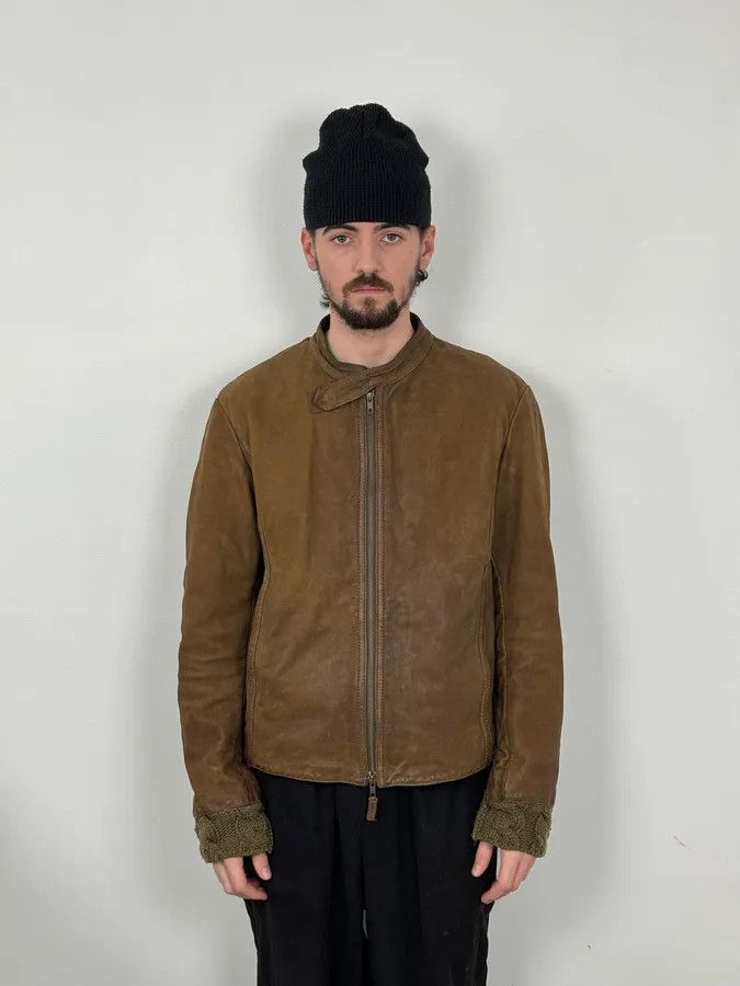Emporio Armani AW2009 Emporio Armani Brown Leather Biker Jacket Size US M / EU 48-50 / 2 - 2 Thumbnail