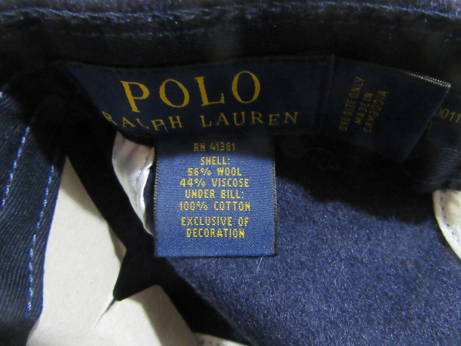 Polo Ralph Lauren Polo Ralph Lauren Wool Blend Football Cap Aviator Adjustable Size ONE SIZE - 6 Thumbnail