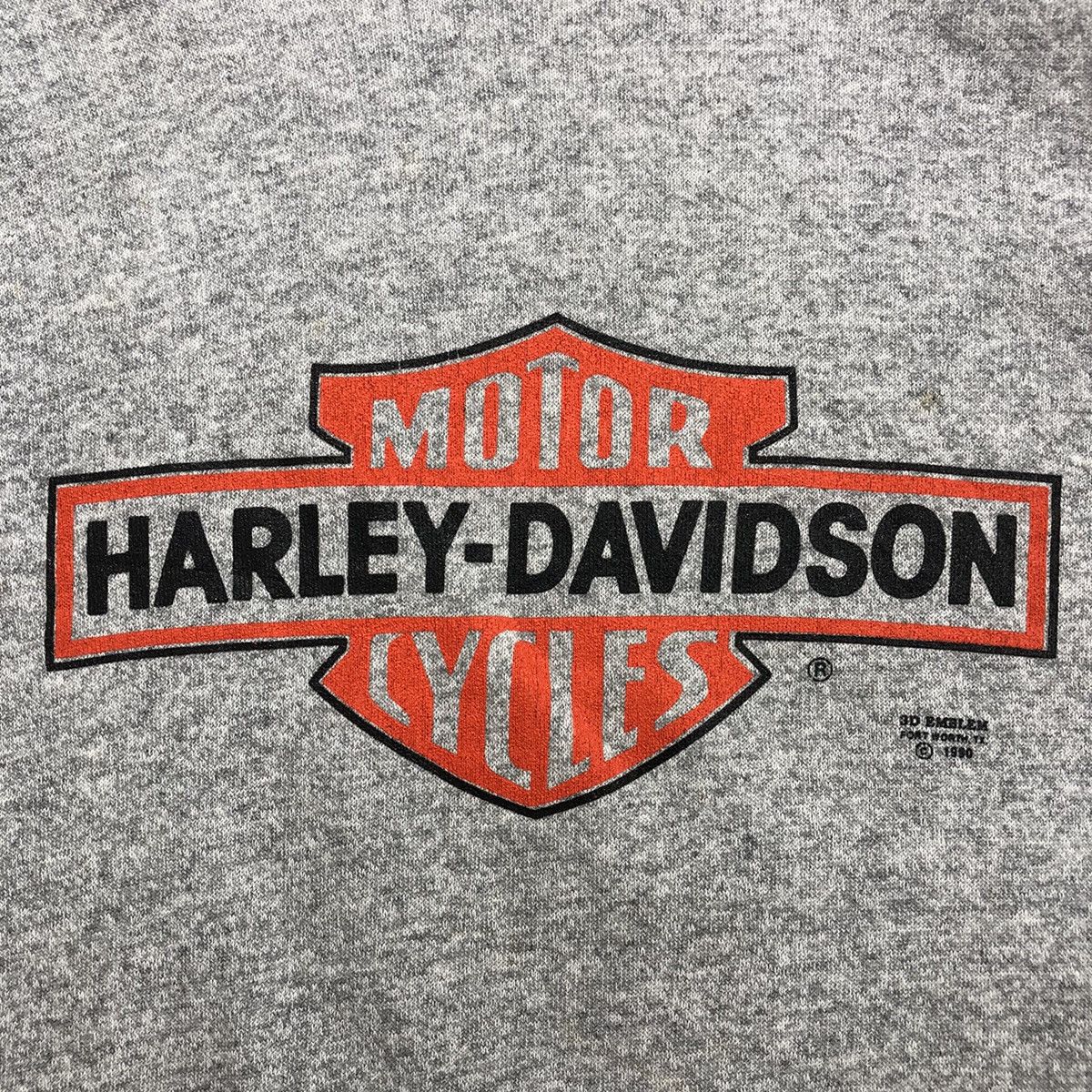 Harley Davidson × Vintage Vintage 1990s Harley Davidson 3D Emblem Spell Out Hoodie Size US XL / EU 56 / 4 - 4 Thumbnail