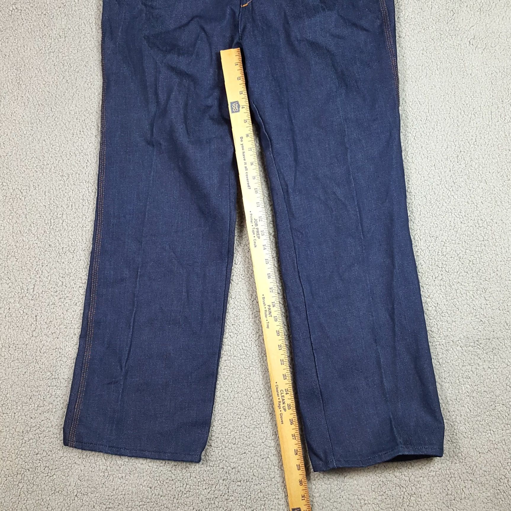 Denime VINTAGE Rugged 80s Cowboy Jeans Men’s 35x29 Dark Wash Denim Blue 5-Pocket Retro Grunge Size US 35 - 4 Thumbnail