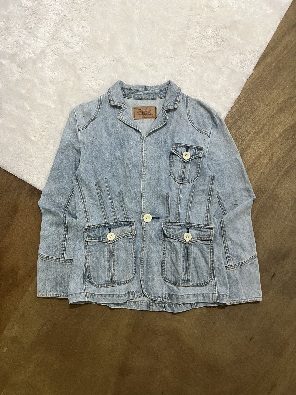 Other Levi’s Womens Denim Blazer Jacket Light Wash S Size S / US 4 / IT 40 - 1 Thumbnail