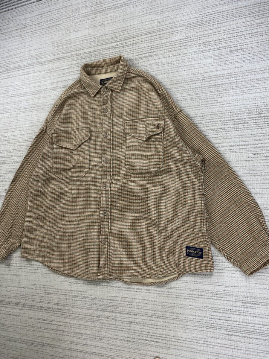Pendleton × Vintage Vintage Pendleton With Patch Embroidery Logo Flannel Size US XL / EU 56 / 4 - 4 Thumbnail