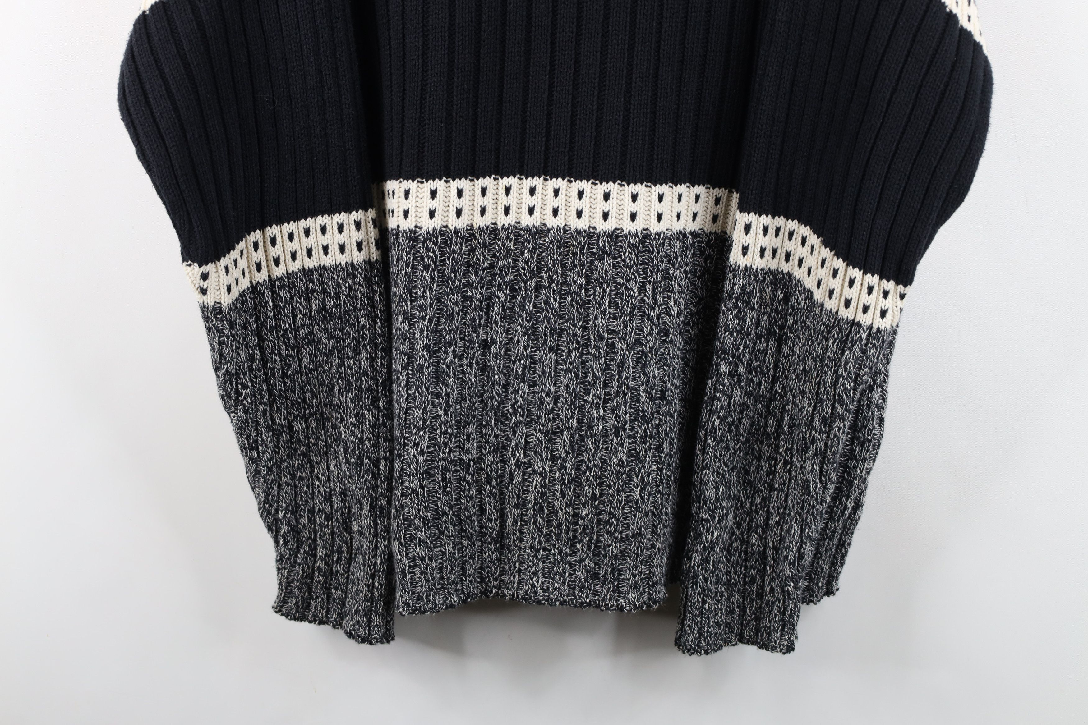 Vintage Vintage 90s Streetwear Chunky Cotton Ribbed Knit Sweater Size US L / EU 52-54 / 3 - 3 Thumbnail