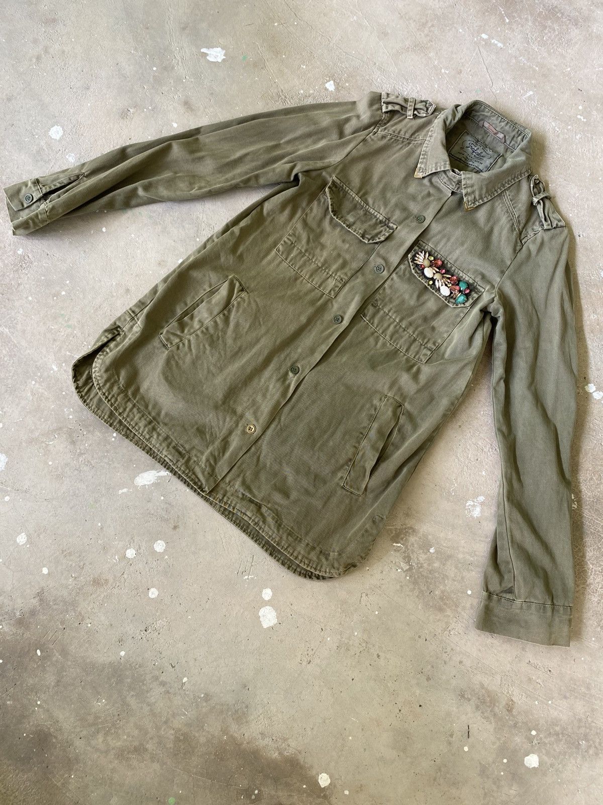 Zara Zara Trafaluc Embellished Military Utility Jacket Size M / US 6-8 / IT 42-44 - 5 Thumbnail
