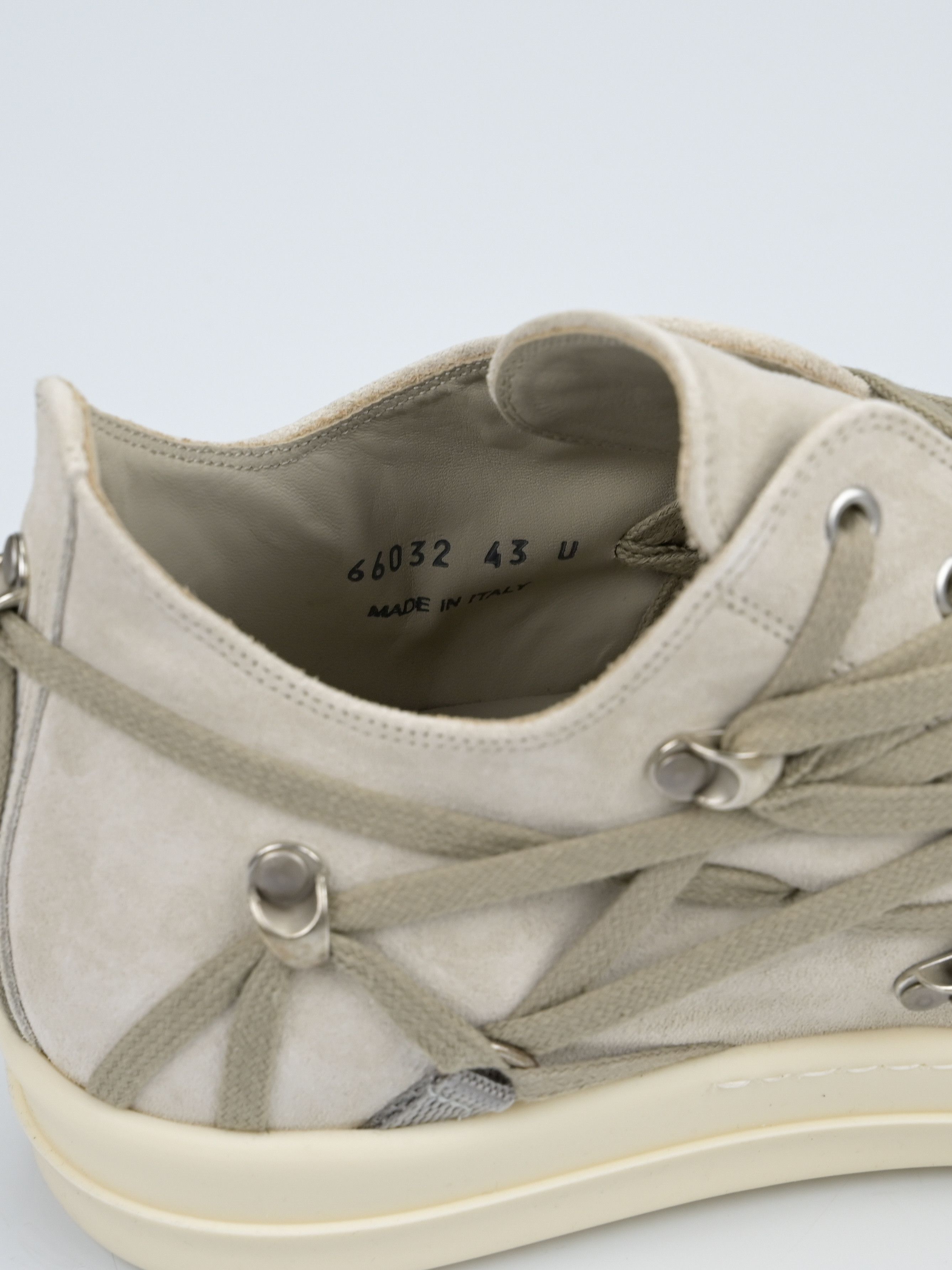 Rick Owens Megalace Suede Low Top Ramones Size US 10 / EU 43 - 15 Thumbnail