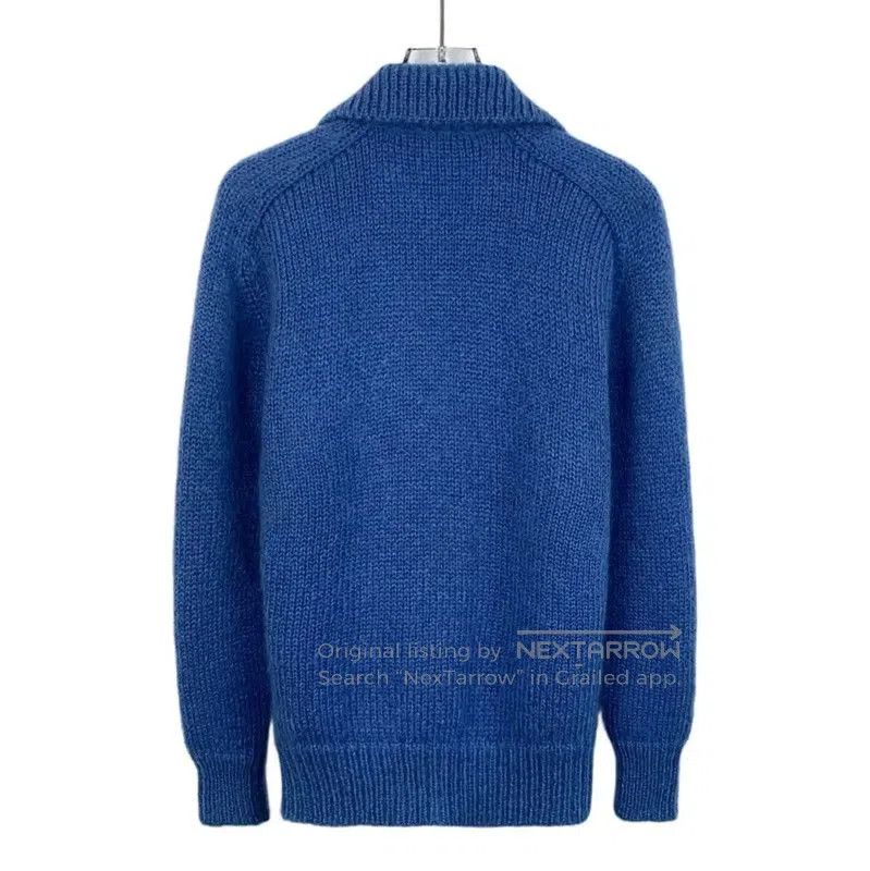 Miu Miu Miu Miu Blue Wool Sweater with Floral Print . Size XS / US 0-2 / IT 36-38 - 2 Thumbnail