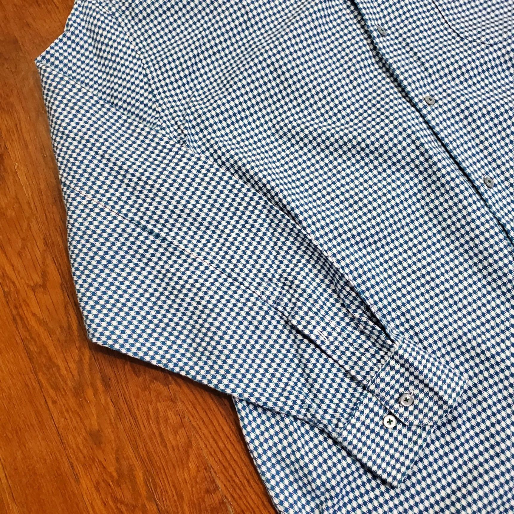 Tommy Bahama Tommy Bahama Shirt Mens 3XL Blue Check 100% Cotton Long Sleeve Button Front Size US XXL / EU 58 / 5 - 2 Thumbnail