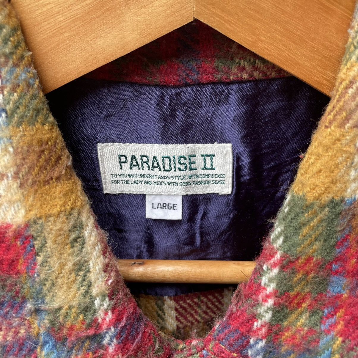 Japanese Brand × Vintage 🔥🇯🇵Paradise Retro Checkerd Western Wool Flannel Jacket Size US M / EU 48-50 / 2 - 9 Thumbnail