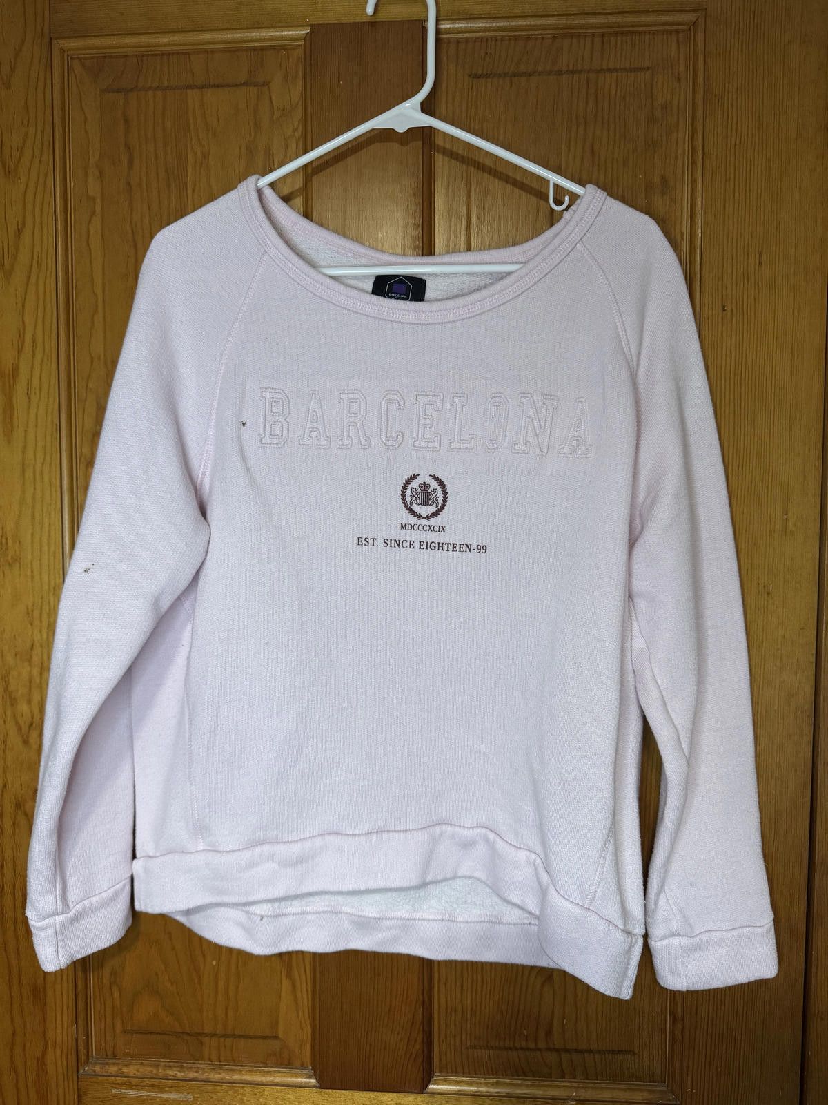 Other Barcelona Designs Women's Large Light Pink Sweatshirt Size L / US 10 / IT 46 - 1 Thumbnail