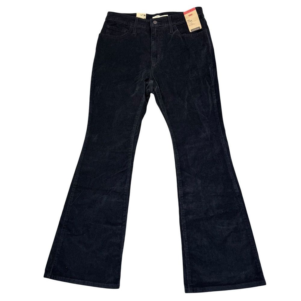 Levi's NWT New Levi's 726 High Rise Flare Corduroy Black Jeans Siz Size 32" / US 10 / IT 46 - 2 Thumbnail