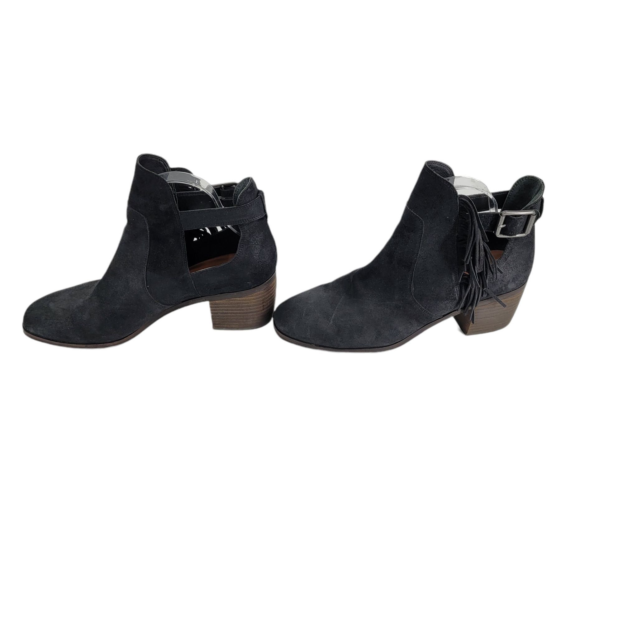 Lucky Brand Lucky Brand Makenna Leather Fringe Ankle Bootie Sz 10 Black Size US 10 / IT 40 - 5 Thumbnail