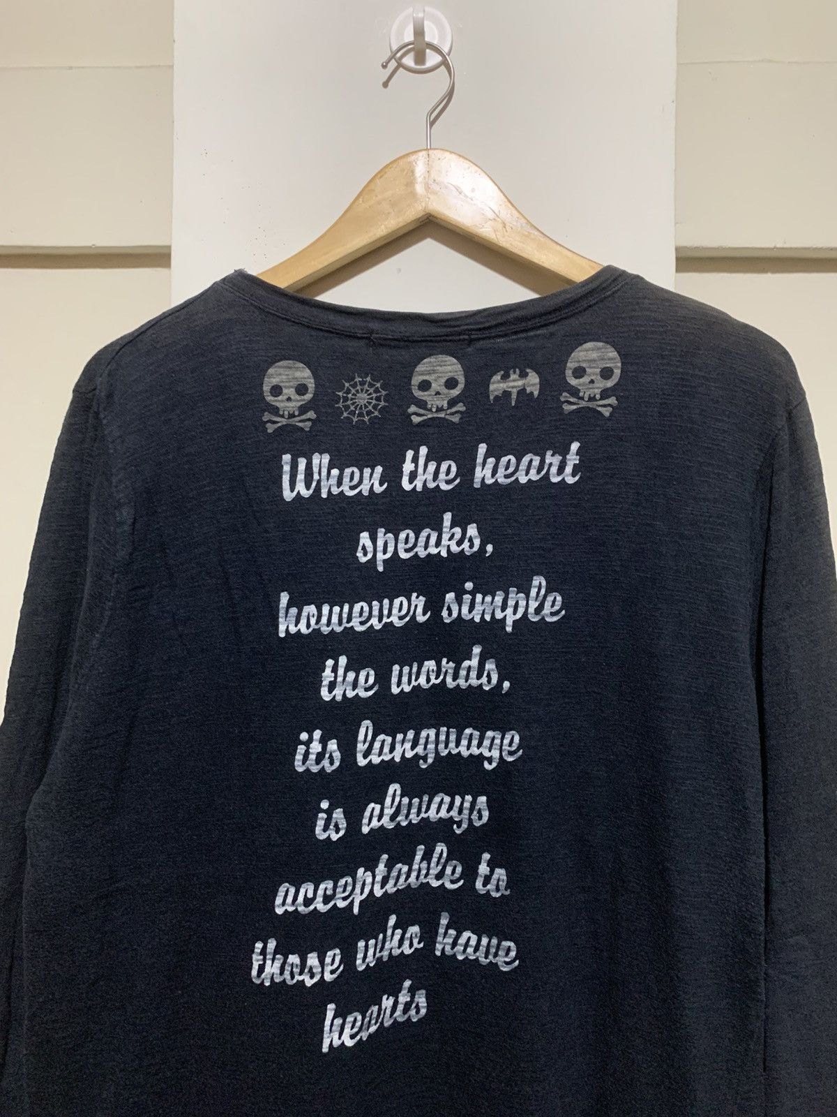 Hysteric Glamour × Undercover Japanese Sucure Pomme Skull Poem Triple Layer LongSleeve Tee Size US M / EU 48-50 / 2 - 15 Thumbnail