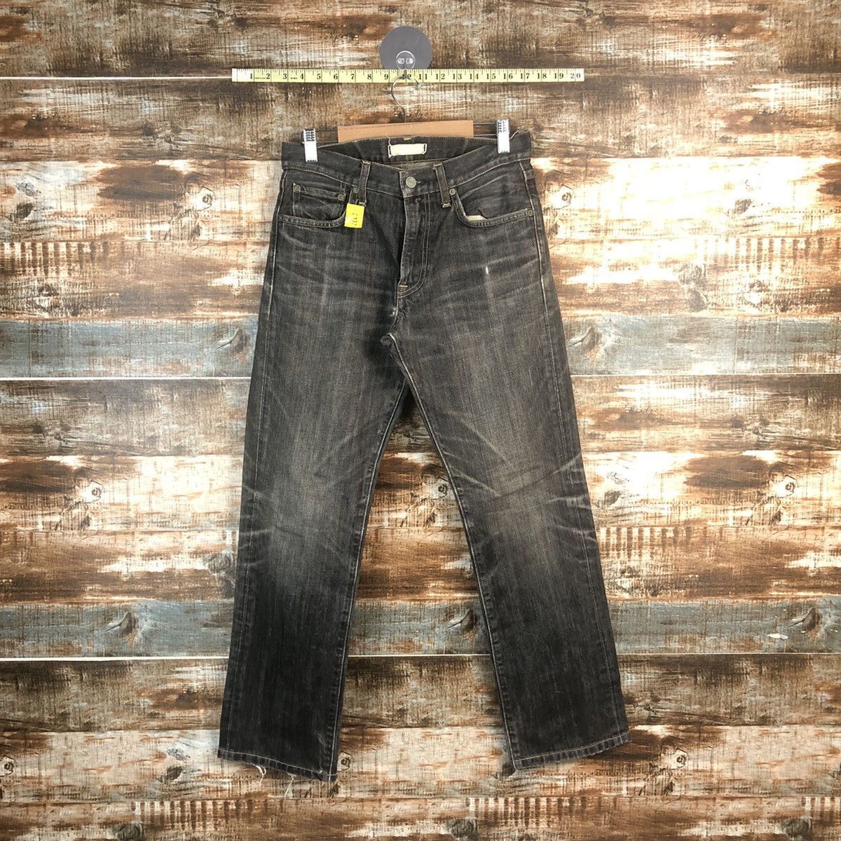 Japanese Brand DL Uniqlo Black Denim Pants #C272 Size US 29 - 1 Thumbnail