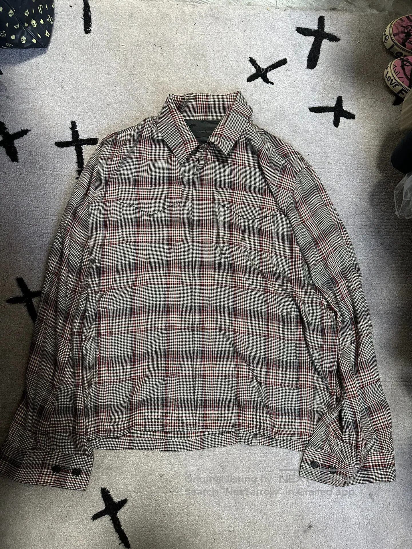 Undercover UNDERCOVER SS20 Plaid Shirt Jacket Grey. Size US L / EU 52-54 / 3 - 1 Thumbnail