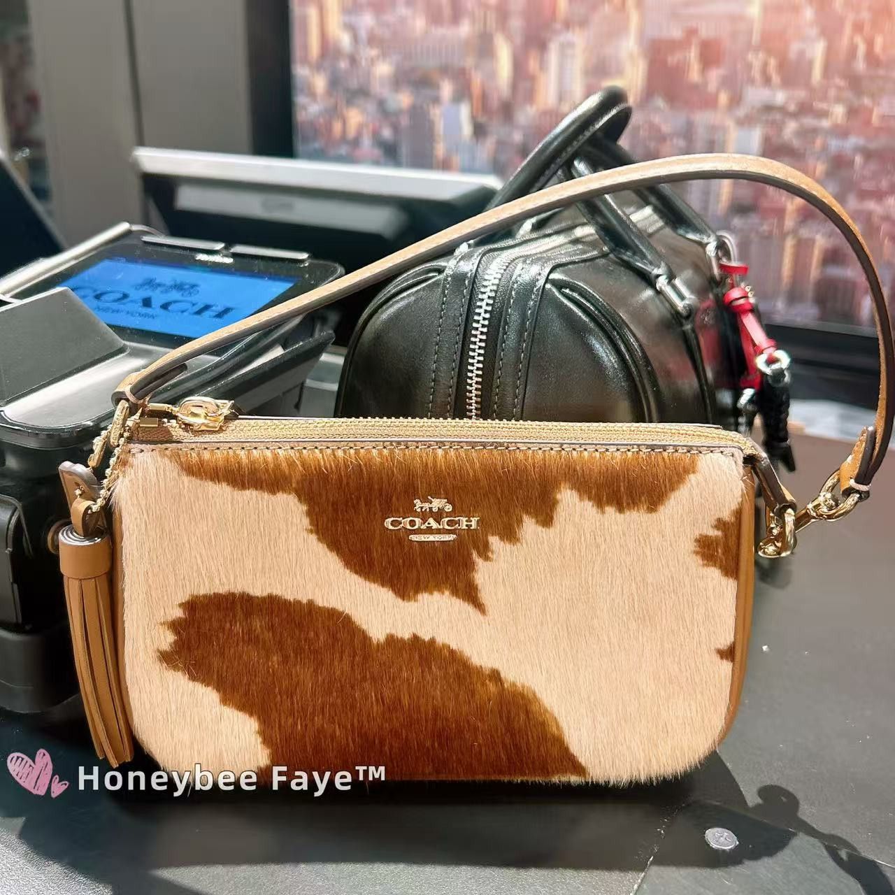 Coach NWT Coach Nolita 19 In Haircalf With Cow Print CDW34 Size ONE SIZE - 1 Thumbnail