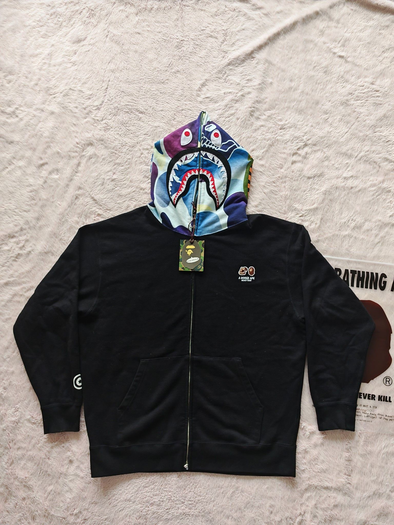Bape A Bathing Ape x Bored Ape Beach Club Shark Hoodie Size L Size US L / EU 52-54 / 3 - 1 Thumbnail