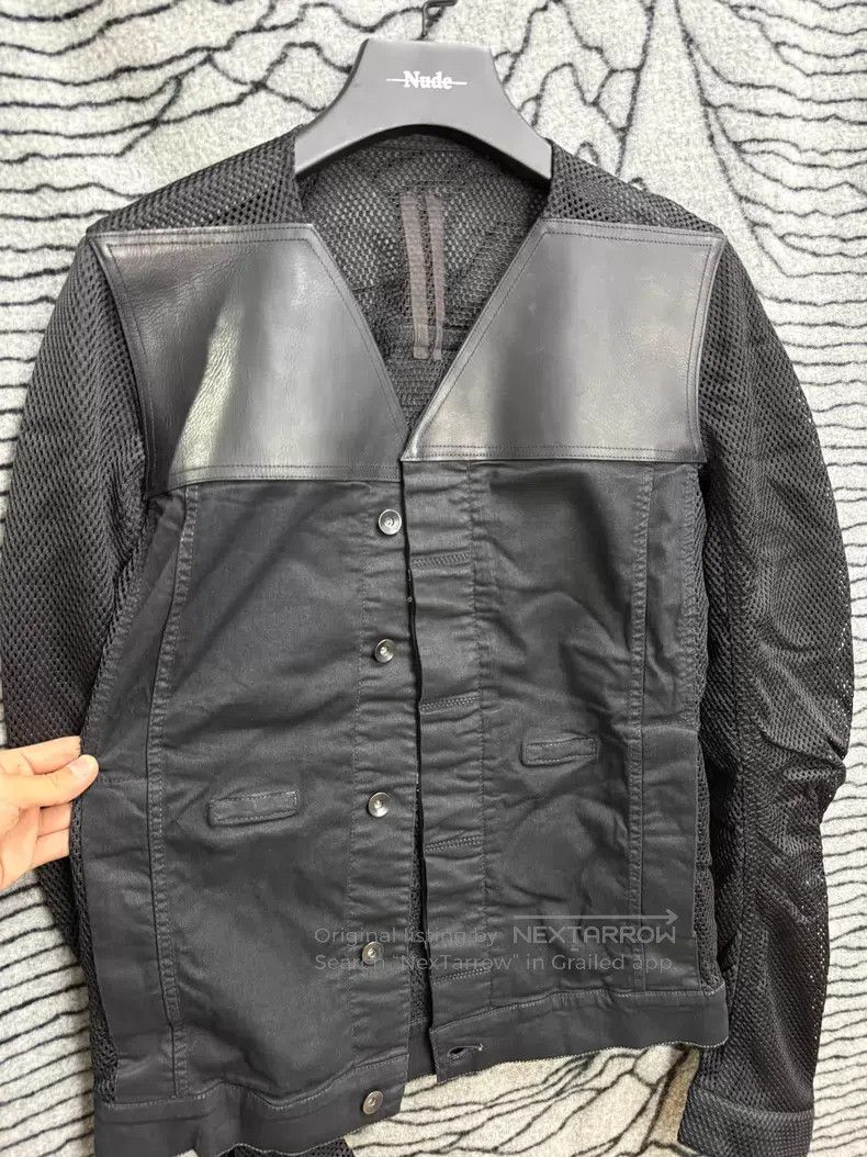 Rick Owens Rick Owens Mesh Patchwork Leather Jacket Size US M / EU 48-50 / 2 - 7 Thumbnail