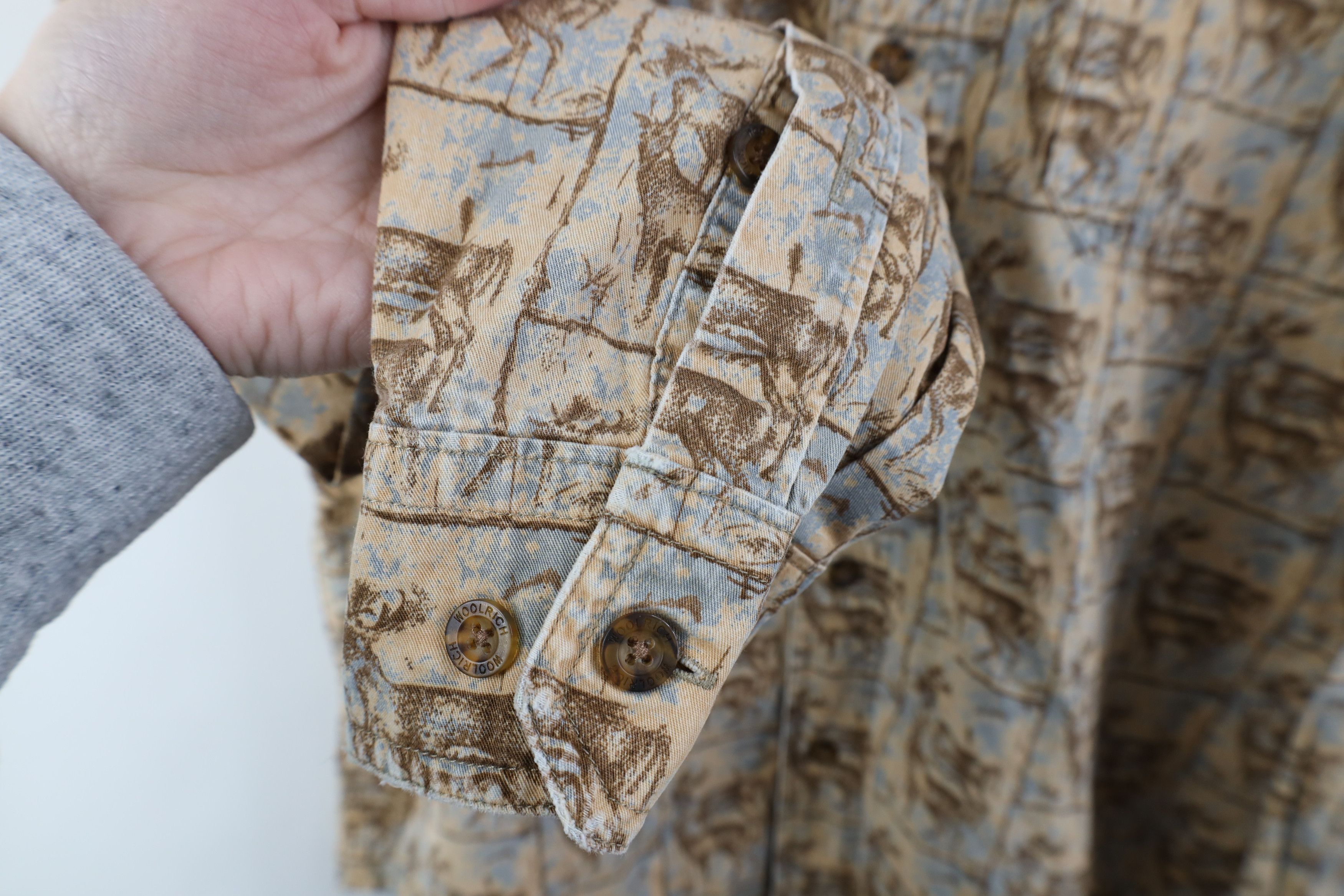 Woolrich Woolen Mills Vintage 90s Woolrich All Over Print Button Down Shirt Cotton Size US L / EU 52-54 / 3 - 7 Thumbnail