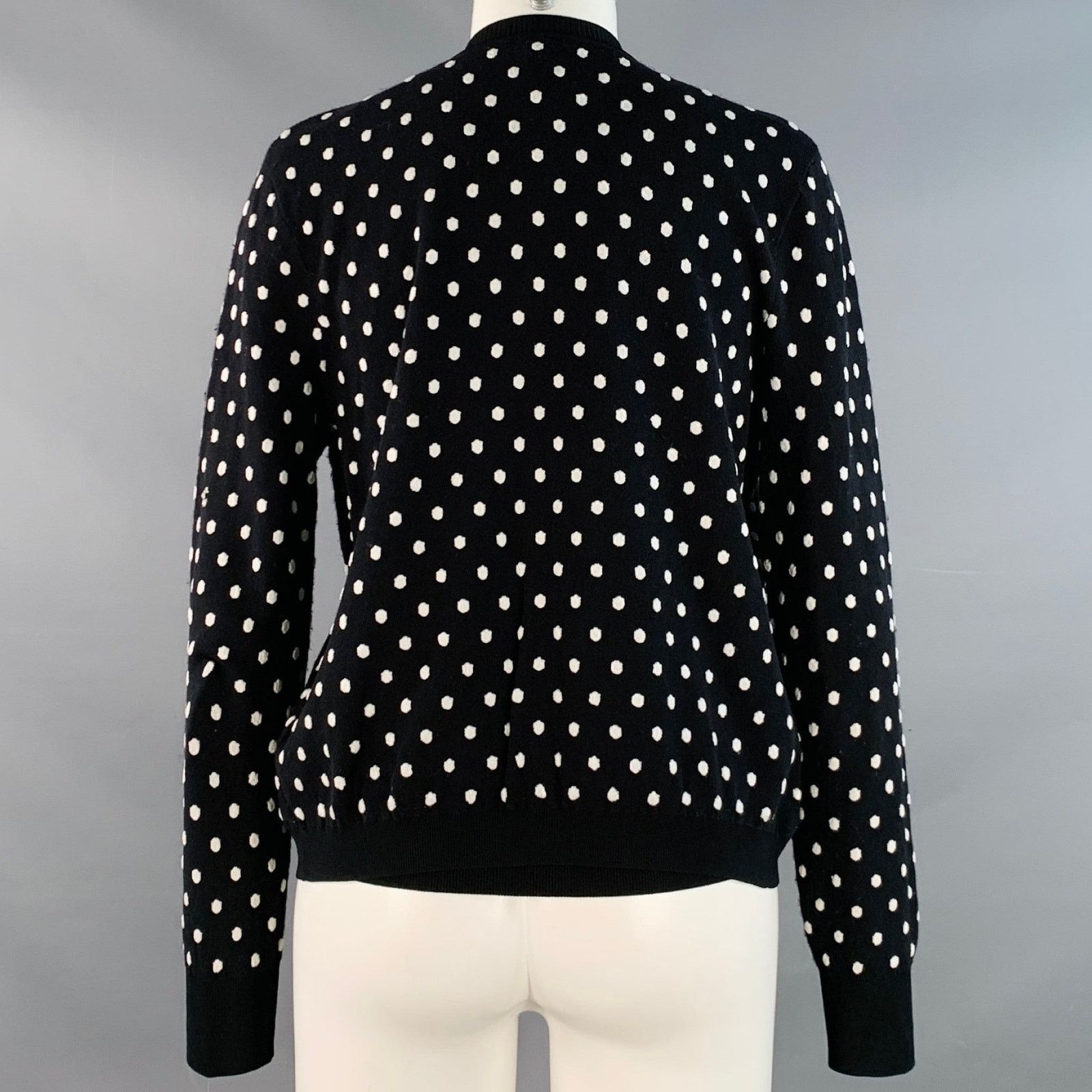 Escada M Black White Viscose Blend Polka Dot 2 Piece Cardigan Set Size M / US 6-8 / IT 42-44 - 3 Thumbnail
