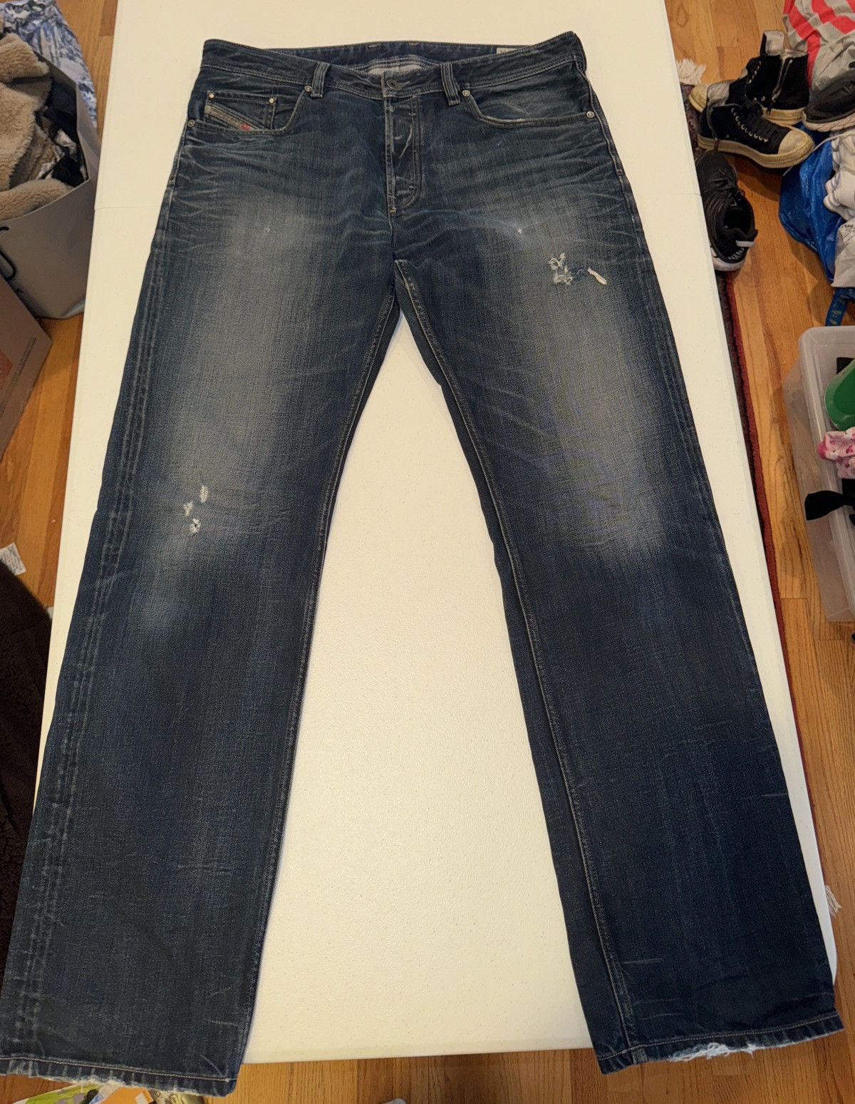 Diesel Vintage Diesel WASH 0885F Comfort Straight Jeans Size US 36 / EU 52 - 1 Thumbnail