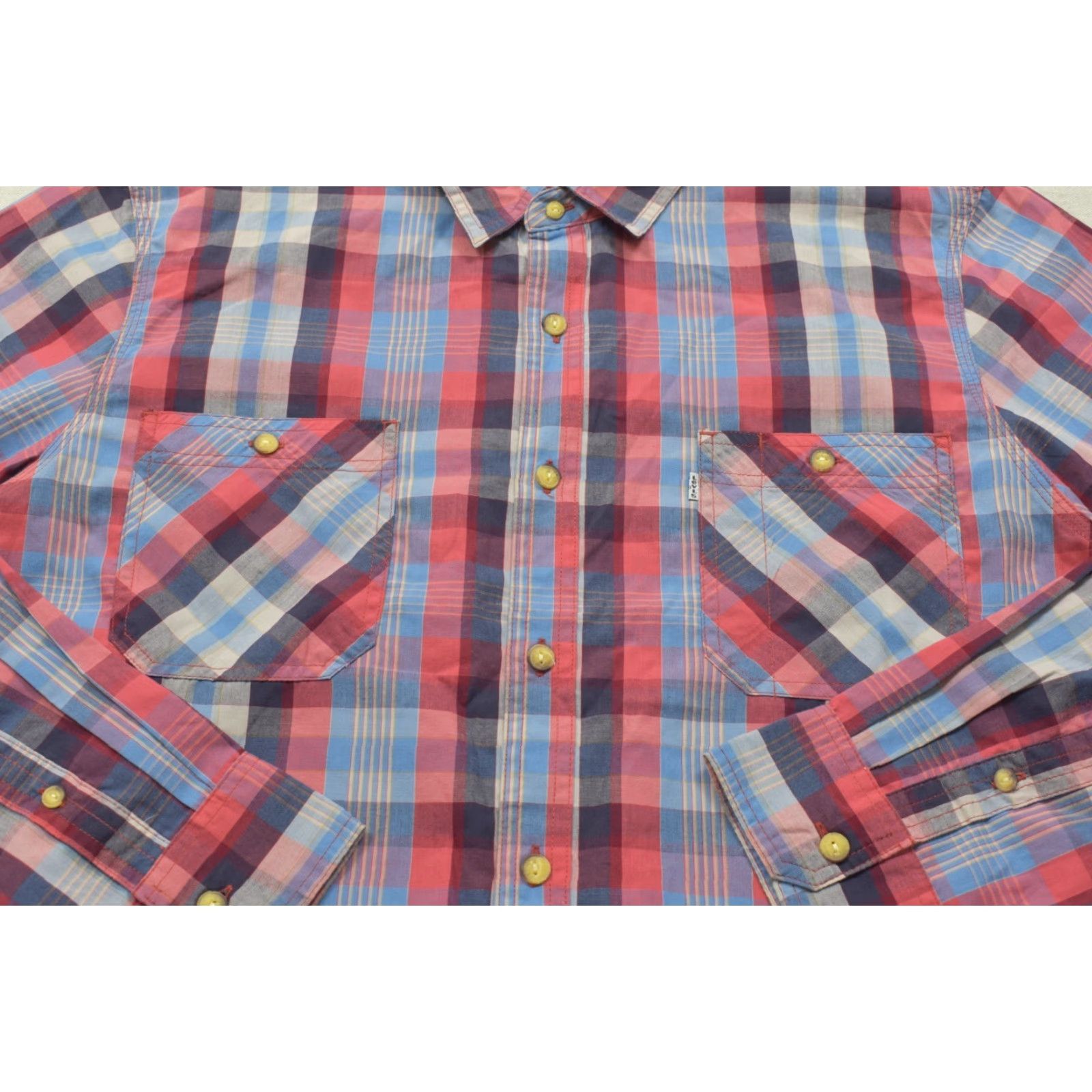 Levi's Levi's Mens XL Button Up Shirt Plaid Long Sleeve Cotton Blue Red Standard Fit Casual Size US XL / EU 56 / 4 - 6 Thumbnail