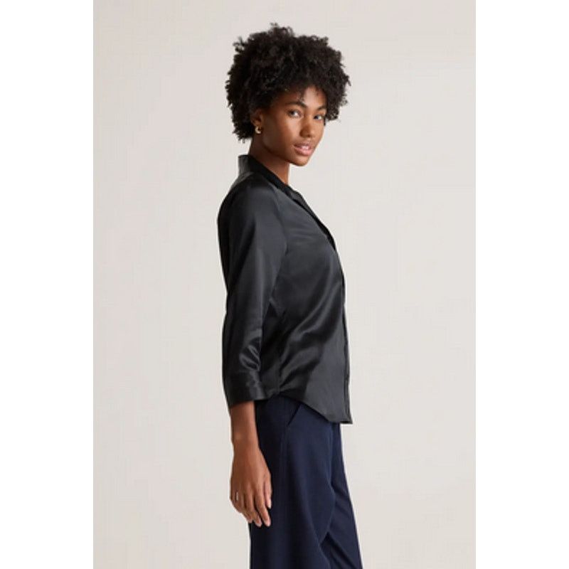 Quince Quince 100% Silk Three-Quarter Sleeve Shirt Medium NWT Size M / US 6-8 / IT 42-44 - 3 Thumbnail