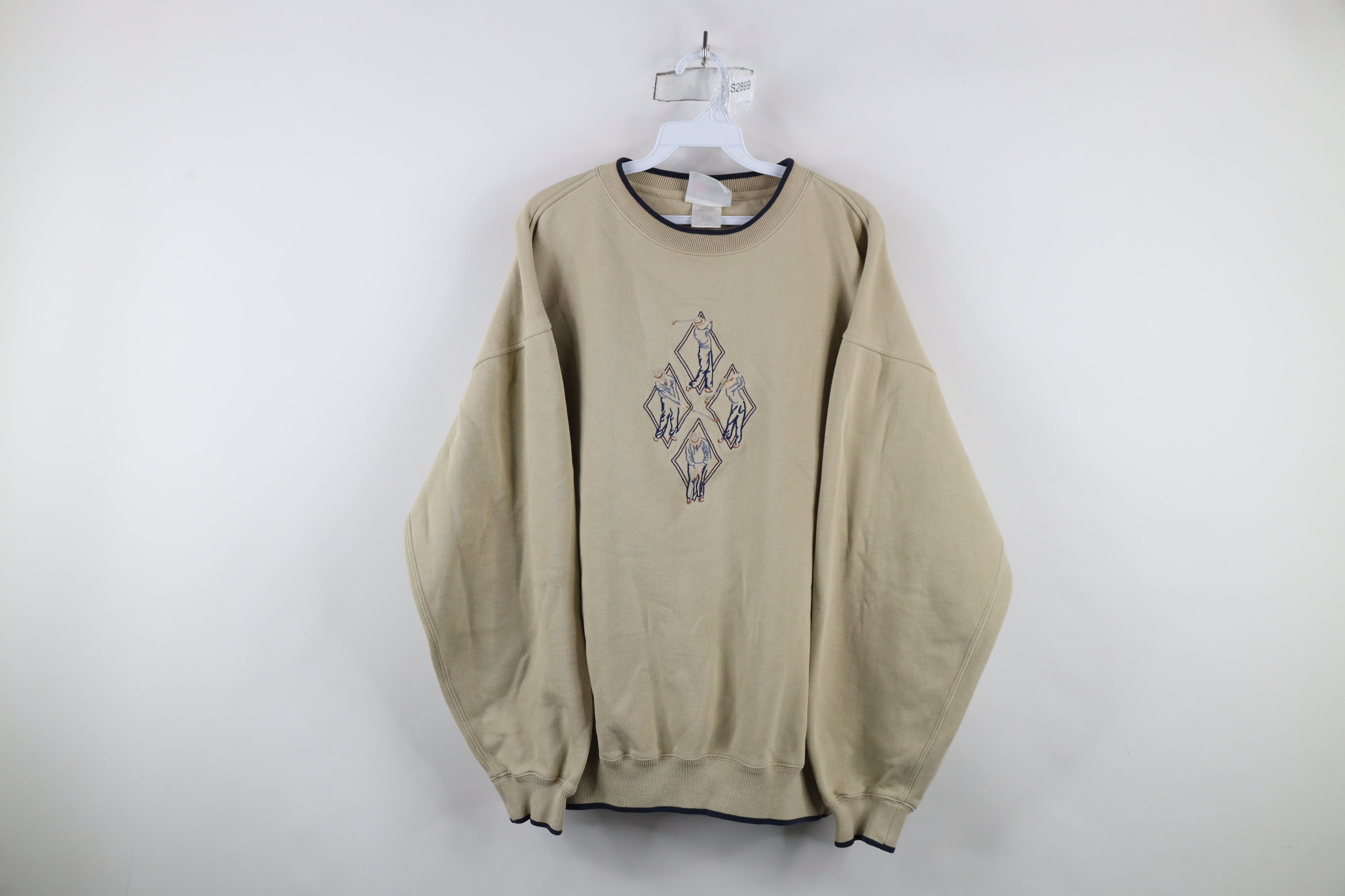 Vintage Vintage 90s Streetwear Diamond Golf Crewneck Sweatshirt Size US L / EU 52-54 / 3 - 1 Thumbnail