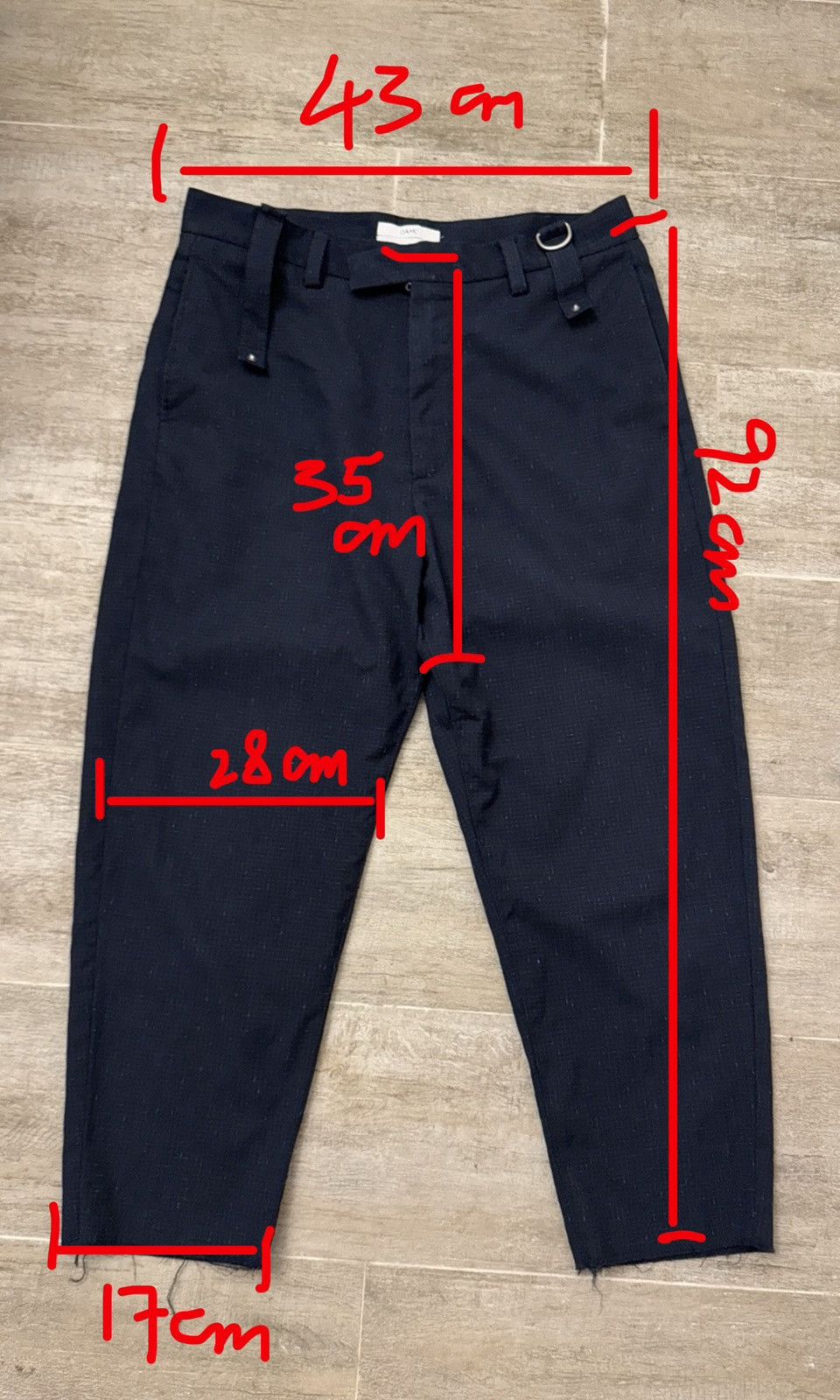 OAMC OAMC Cropped Carrot cut ankle Pant Trousers Navy Size US 32 / EU 48 - 12 Thumbnail
