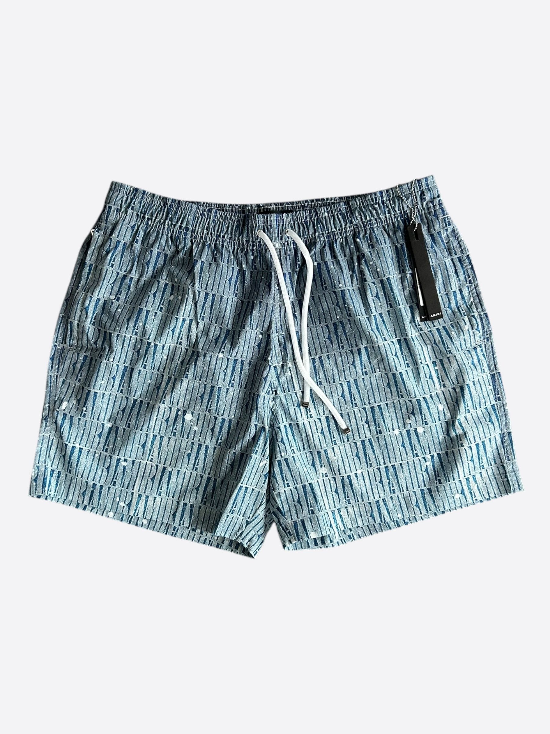 Amiri Amiri Blue Gradient Core Logo Swimshorts Size US 38 / EU 54 - 1 Thumbnail
