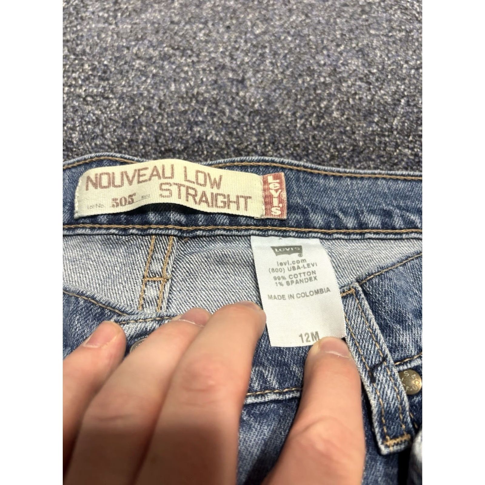 Levi's Levi's 505 Blue Jeans Nouveau Low Straight Distressed Misses Size 12M Jeans Regular Women Size 34" / US 12 / IT 48 - 2 Thumbnail