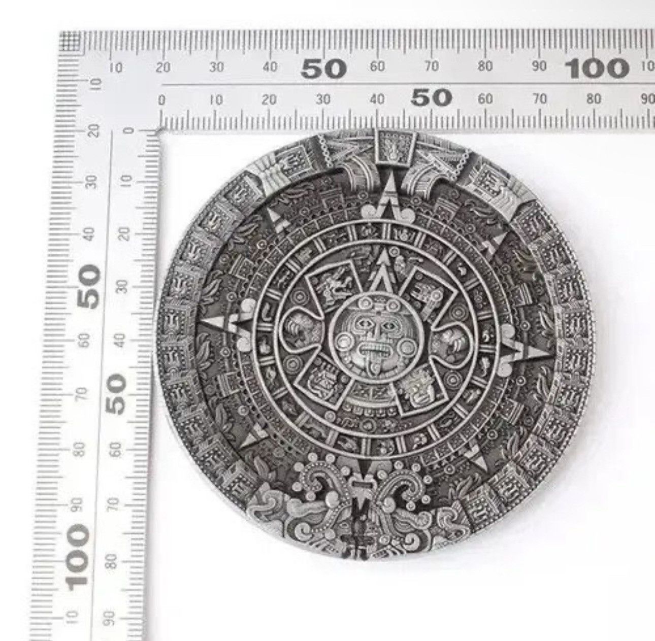 Japanese Brand × Vintage Aztec Solar Calendar Belt Buckle Retro Style (no belt) Size ONE SIZE - 4 Thumbnail