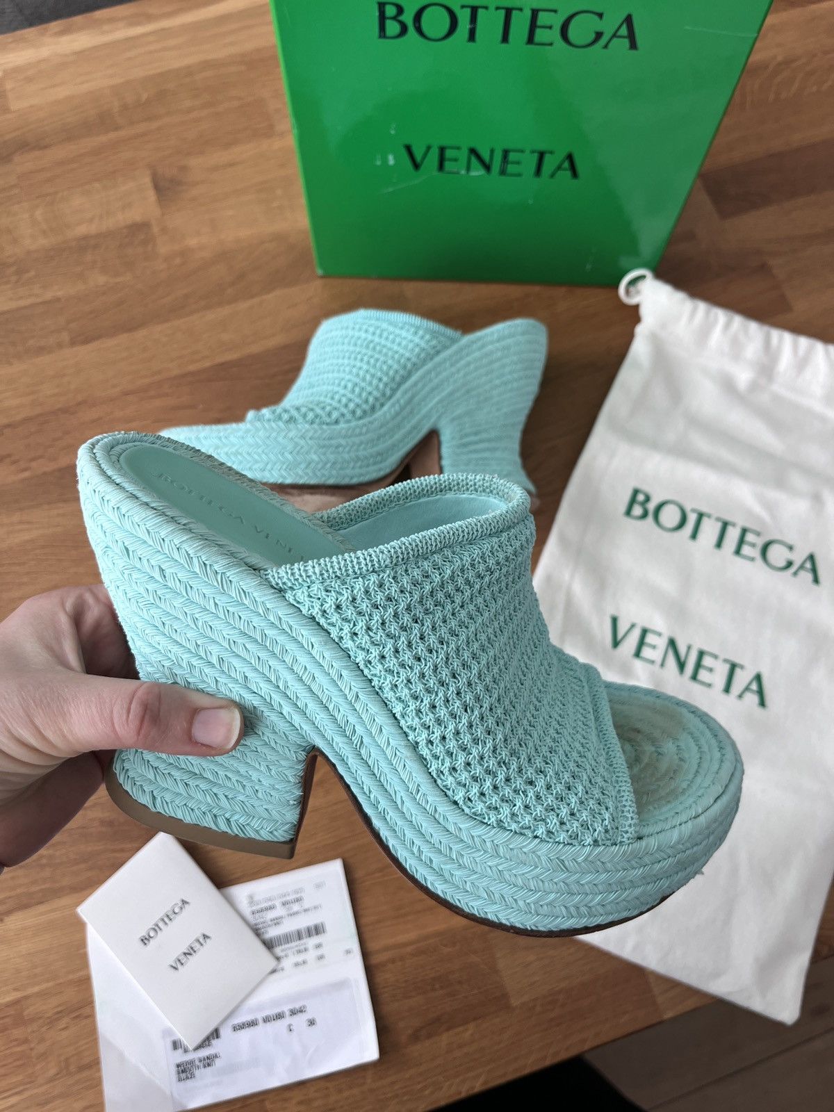 Bottega Veneta Bottega Veneta wedge sandals 38 Size US 7 / IT 37 - 2 Thumbnail