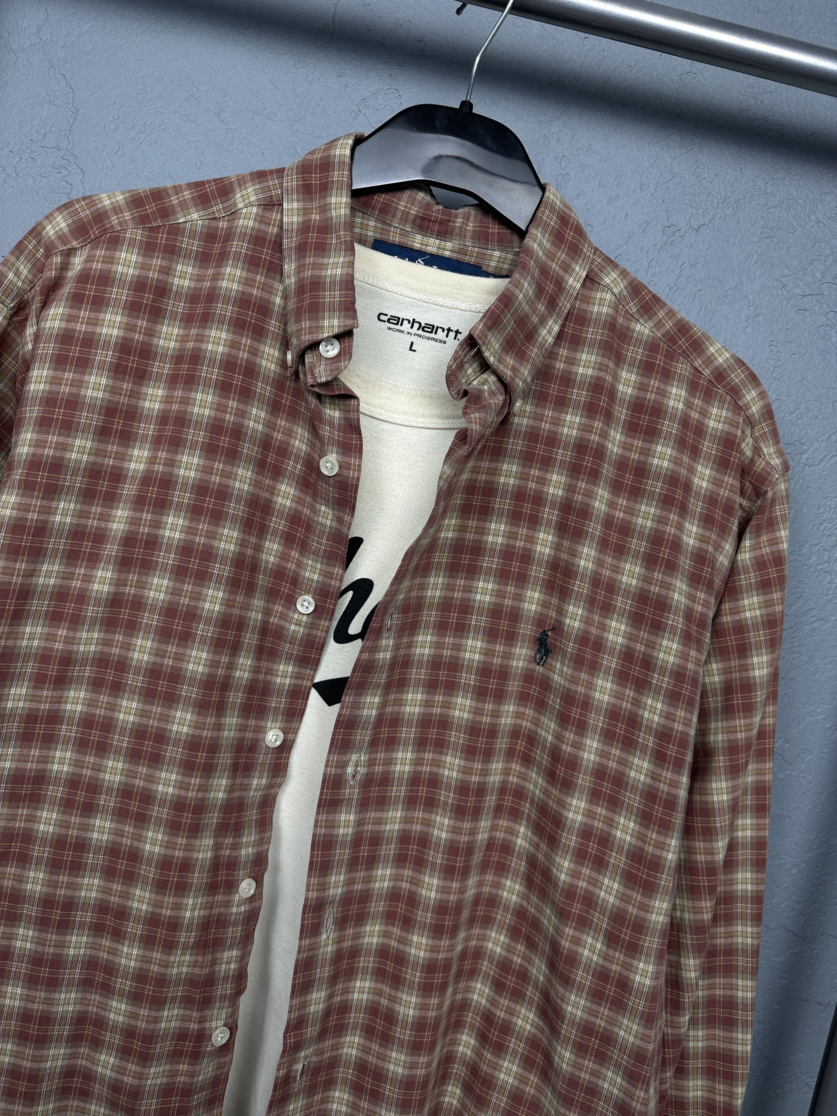 Polo Ralph Lauren Polo Ralph Lauren Vintage Mens Plaid Long Sleeve Shirt Size US M / EU 48-50 / 2 - 2 Thumbnail