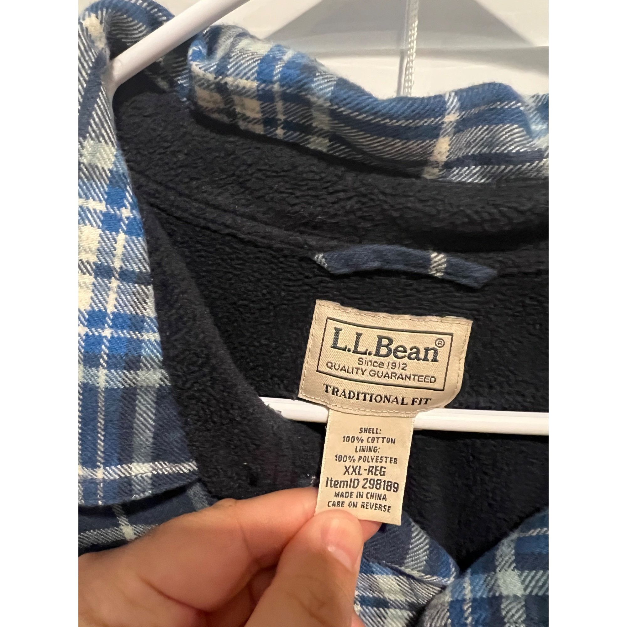 L.L. Bean LL Bean Fleece Lined Flannel Button Up Shirt - Size XXL Size US XXL / EU 58 / 5 - 2 Thumbnail