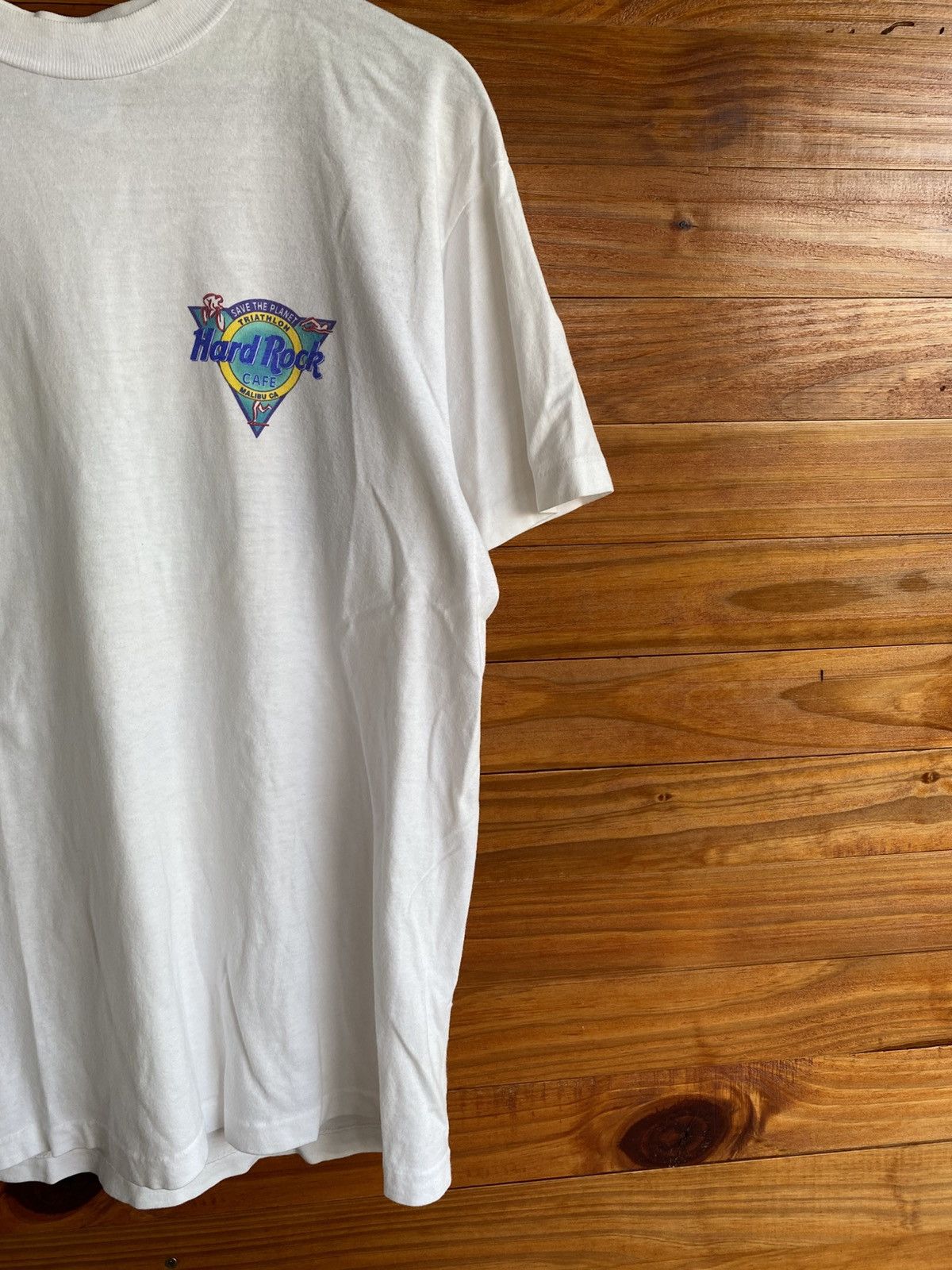 Hard Rock Cafe Vintage 90s Hard Rock Cafe Malibu Triathlon Save the Planet Size US M / EU 48-50 / 2 - 9 Thumbnail