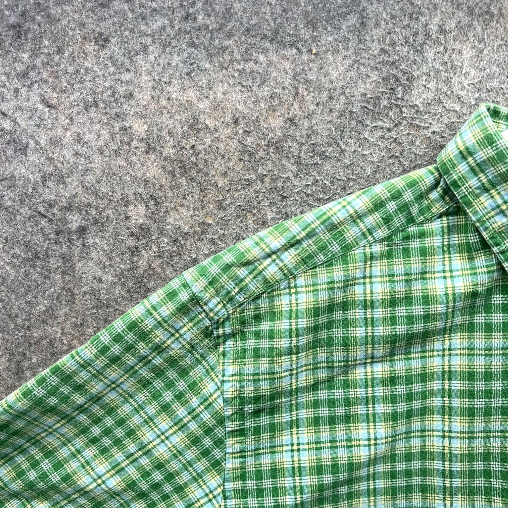 Abercrombie & Fitch VINTAGE Abercrombie & Fitch Shirt Mens XL Green Plaid Button-Down Short Sleeve Cotton Size US XL / EU 56 / 4 - 7 Thumbnail